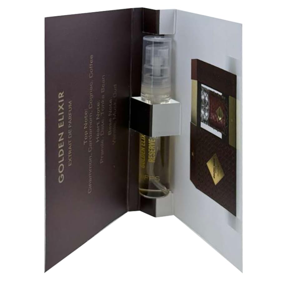 [Tester] Riiffs Golden Elixir Reserve Warm Spicy Gourmand Oud Extrait de Parfum Vial Men - Thumbnail 2