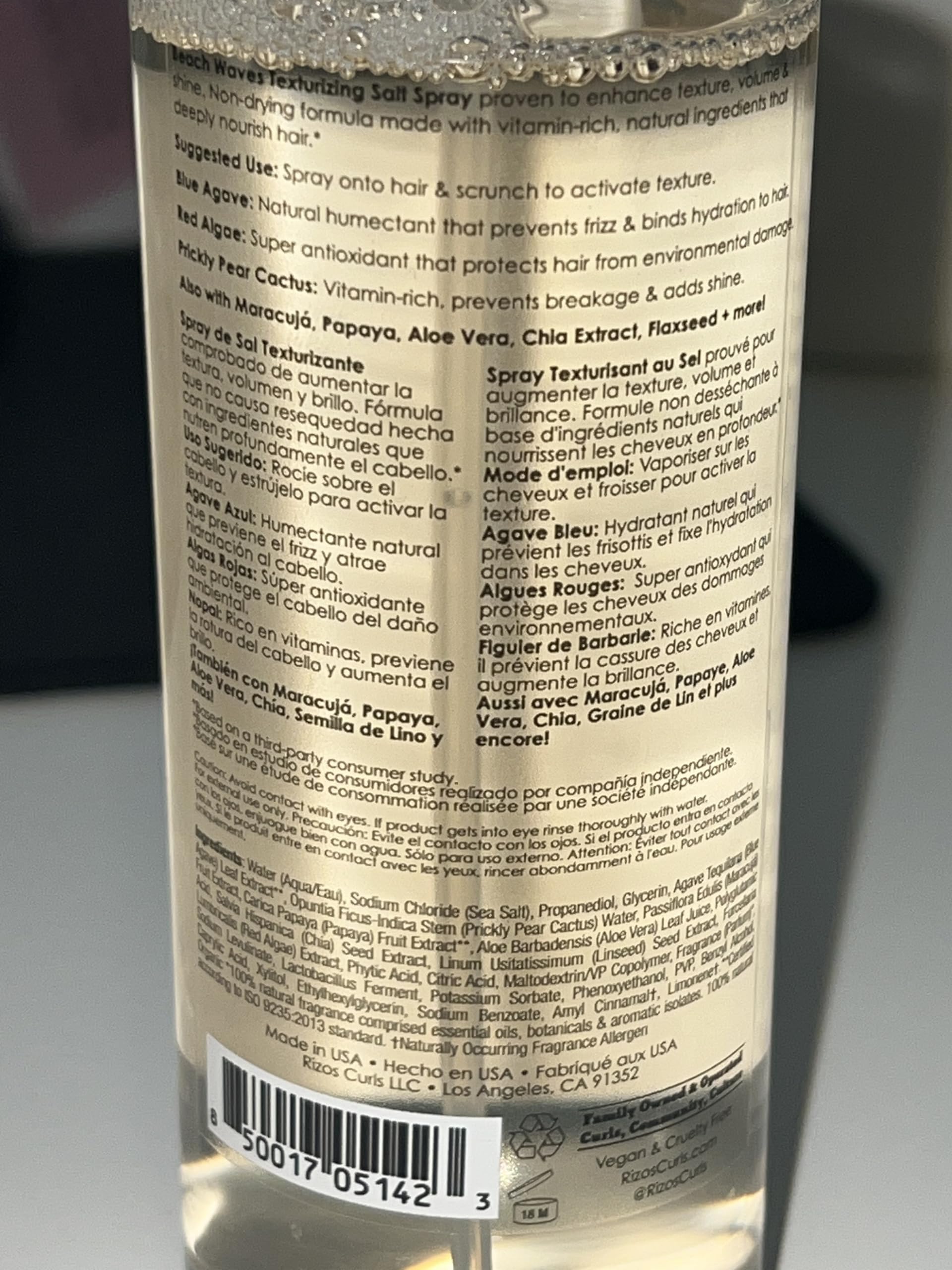 Rizos Curls Beach Waves Texturizing Salt Enhance Texture Volume Nourish and - Thumbnail 2