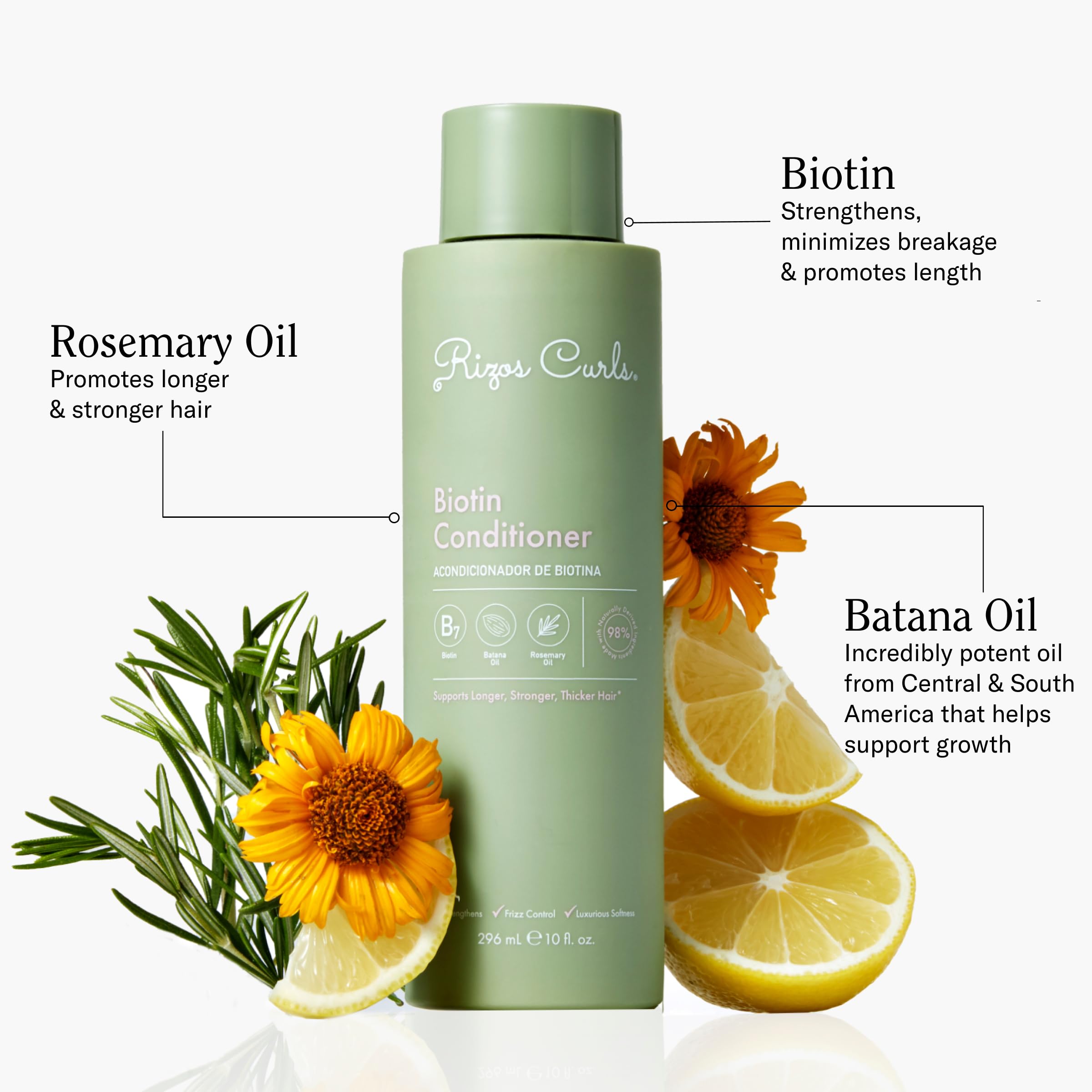 Rizos Curls Biotin Conditioner Deeply Moisturize Reduce Breakage With Biotin - Thumbnail 2