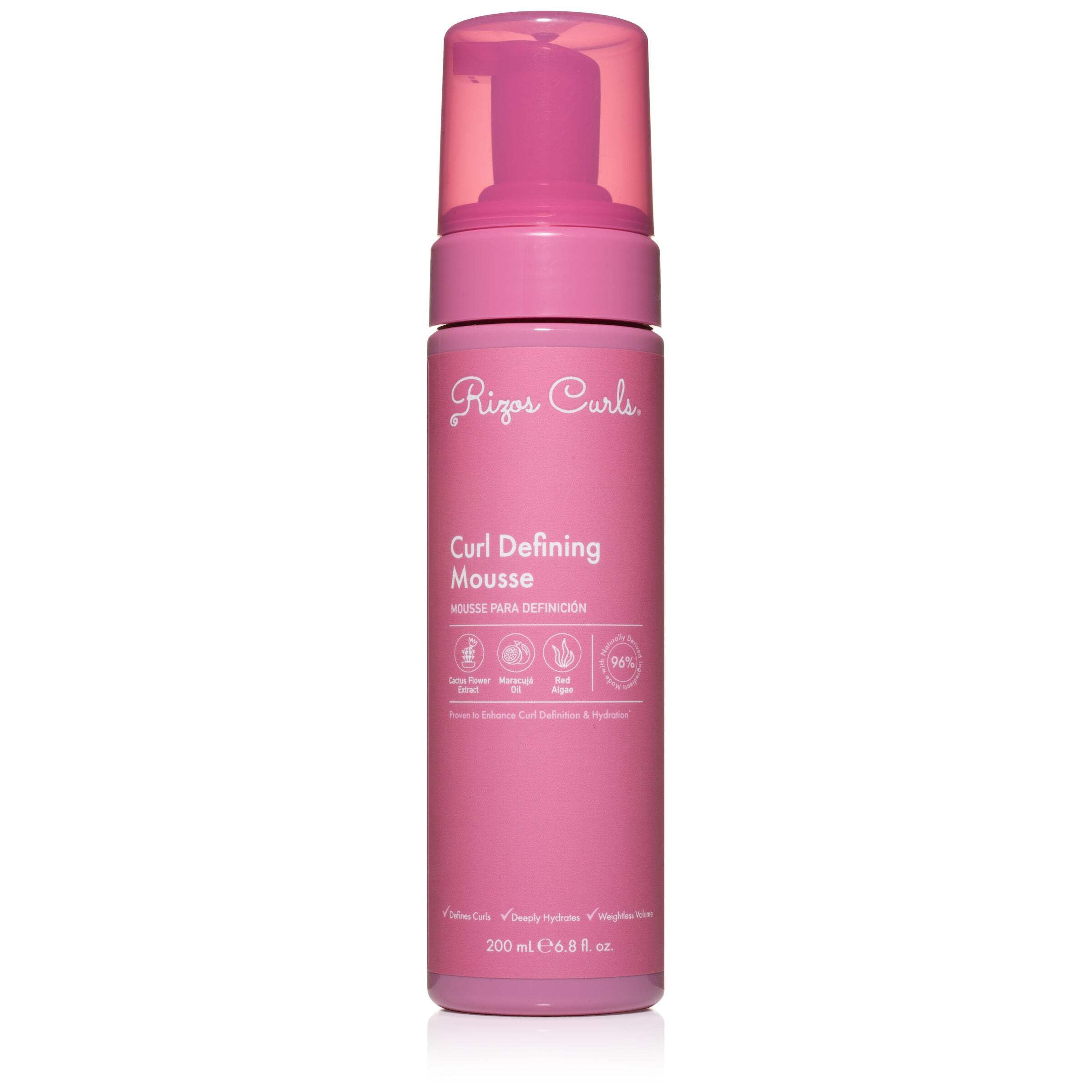 Rizos Curls Curl Defining Mousse Lightweight Foam for Volume Hydration Shine