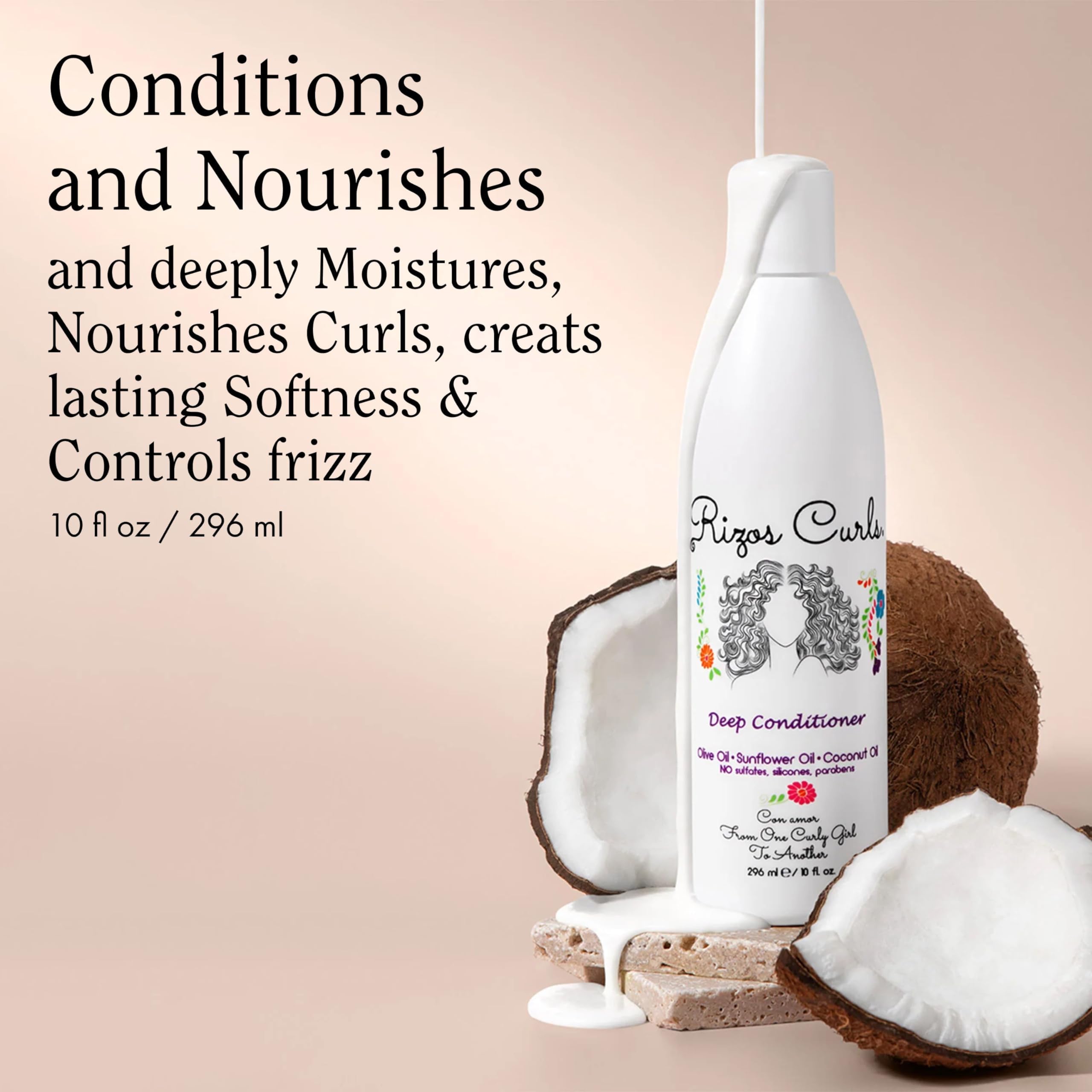 Rizos Curls Deep Conditioner Strengthens Moisturizes Hair While Controlling