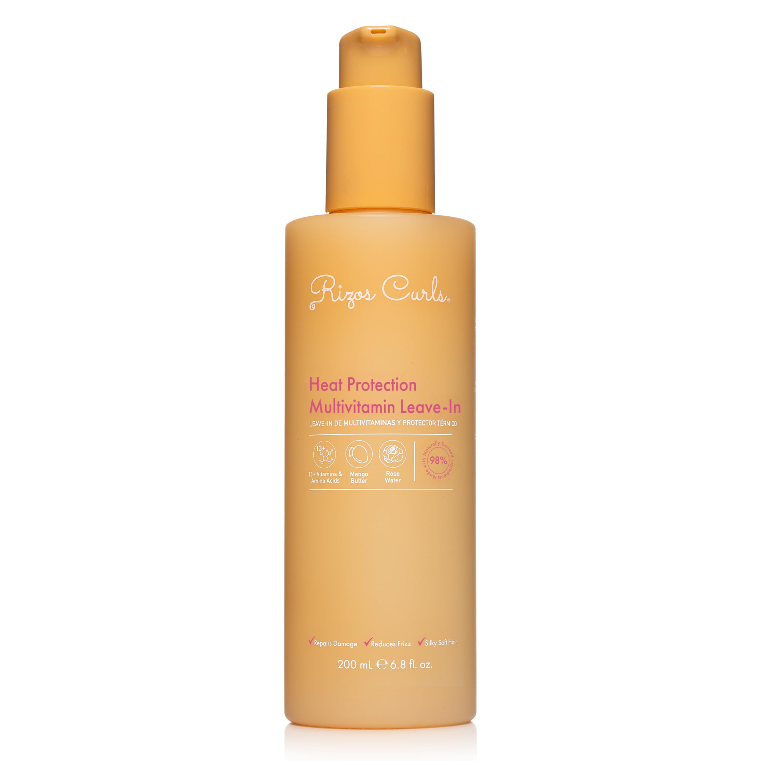 Rizos Curls Multivitamin Leave In Heat Protection Up To 450°f Strengthen Repair