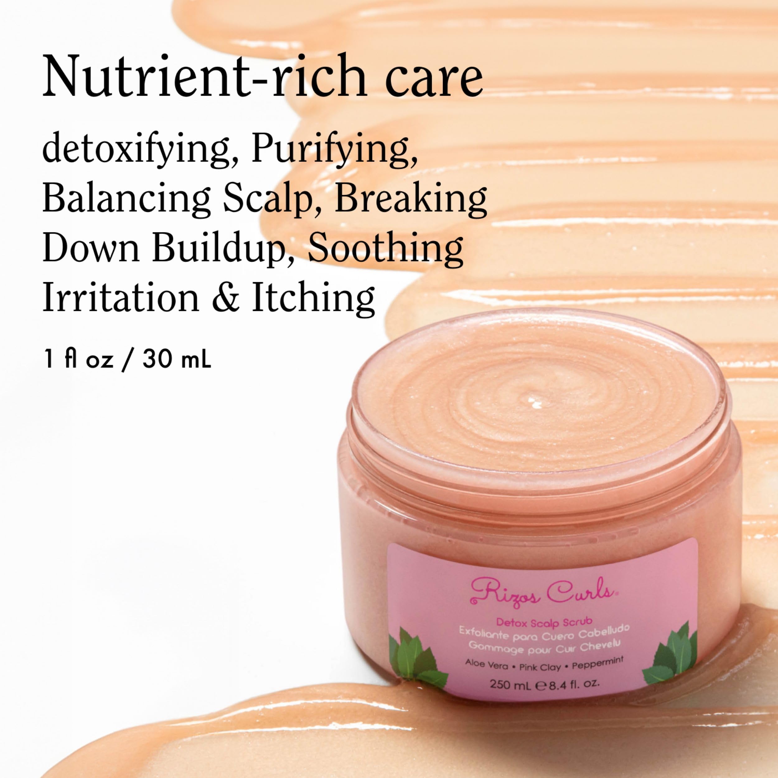 Rizos Curls Detox Scalp Scrub Exfoliates To Remove Buildup Excess Oil Soothes - Thumbnail 3