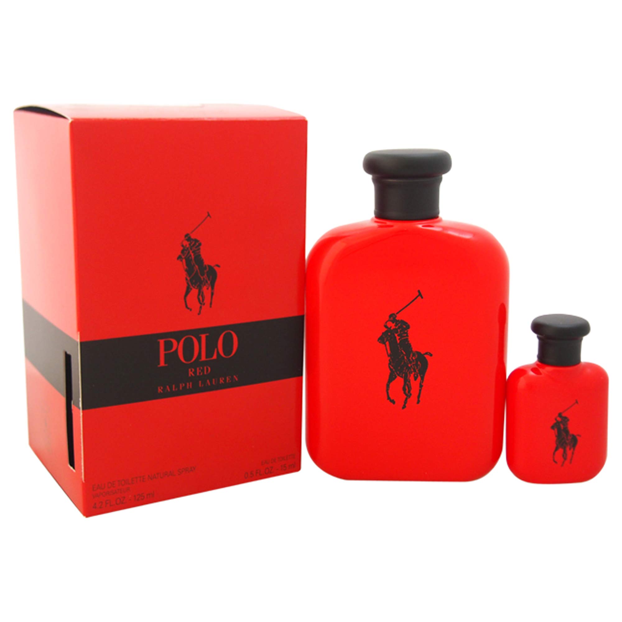 [Set] Polo Red By Ralph Lauren 2 Pc For Men EDT 4.2 oz