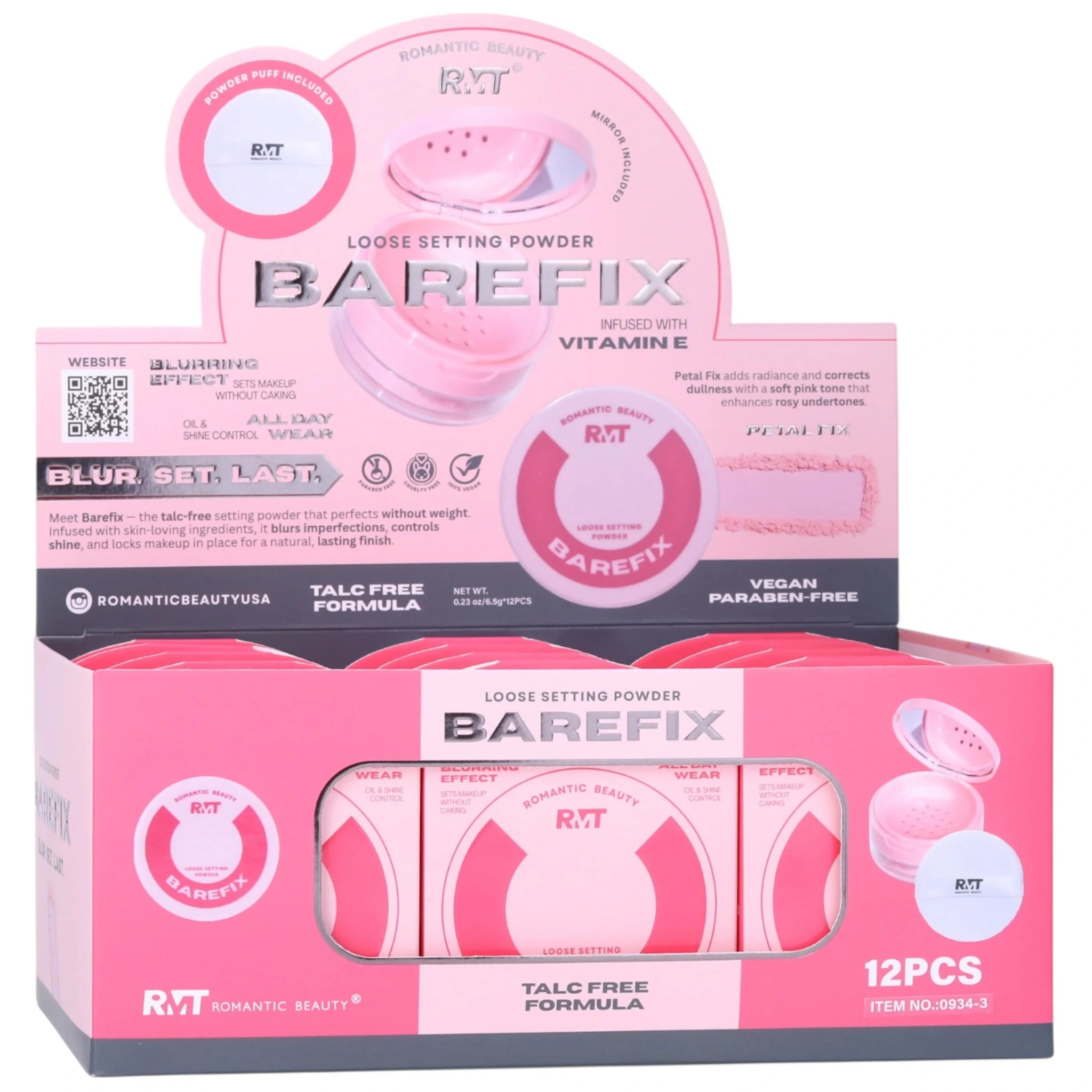 (12-pack) Romantic Beauty Barefix Loose Setting Powder (Set) - Image 1