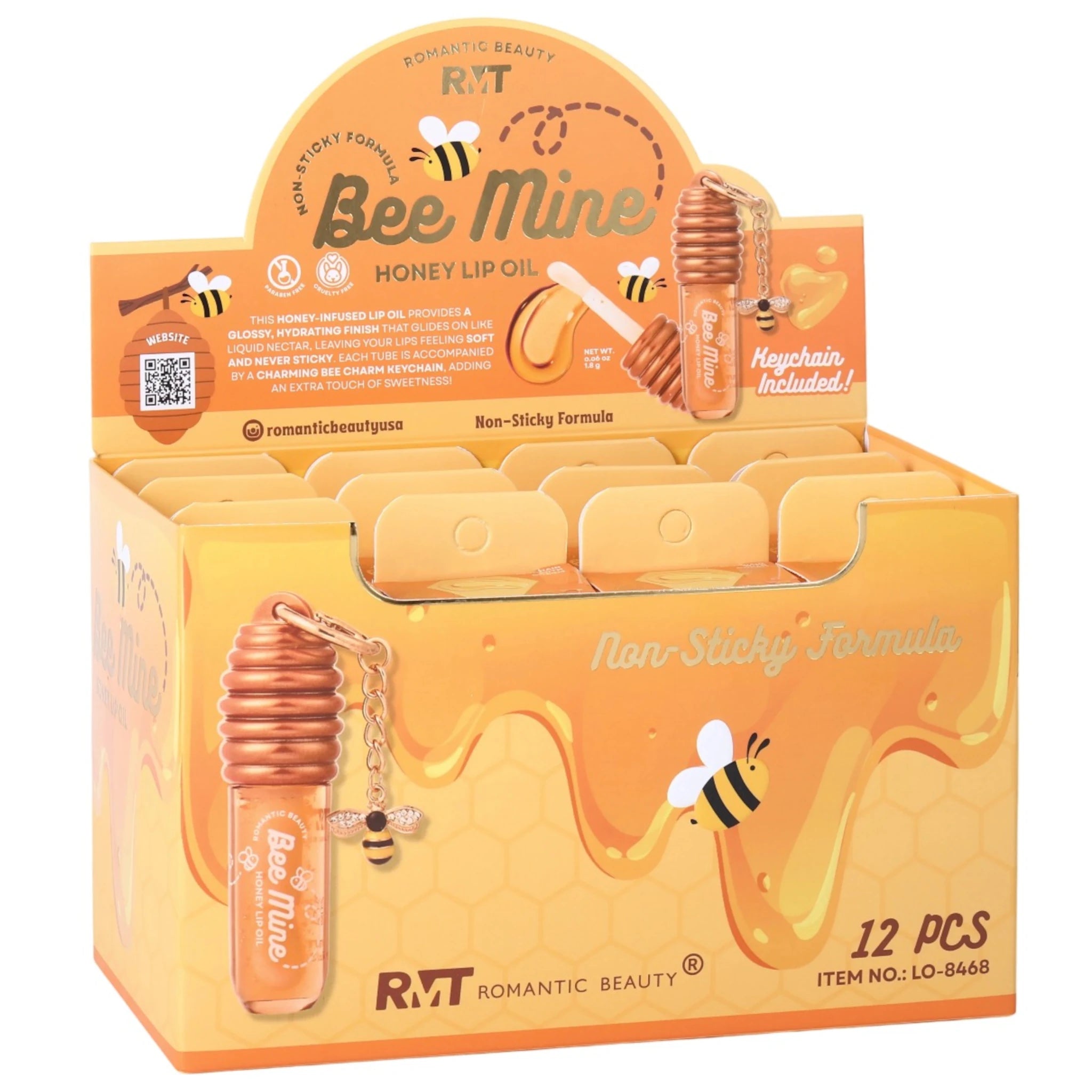 (12-pack) Romantic Beauty Bee Mine Honey Lip Oil