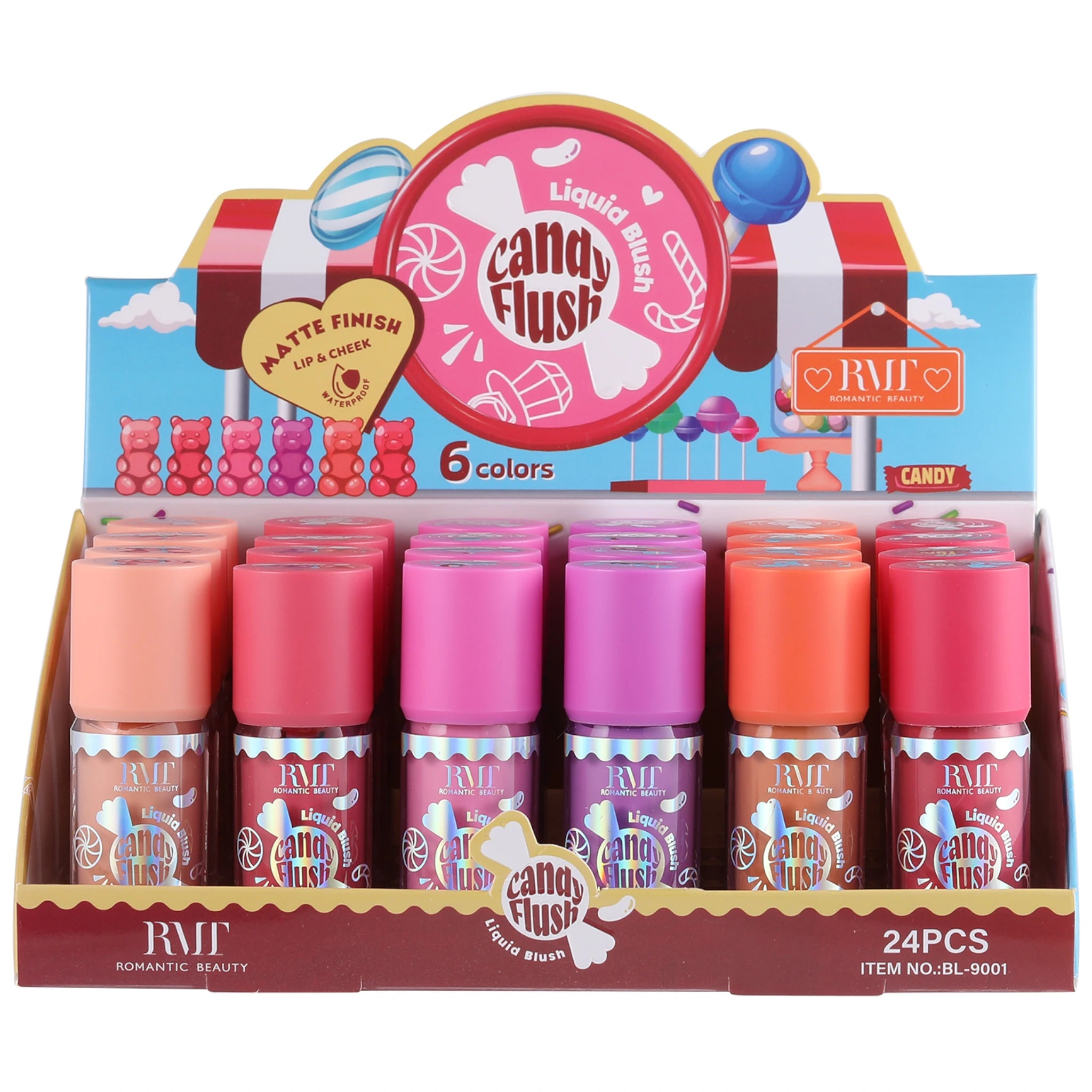 (24-pack) Romantic Beauty Candy Flush Liquid Blush