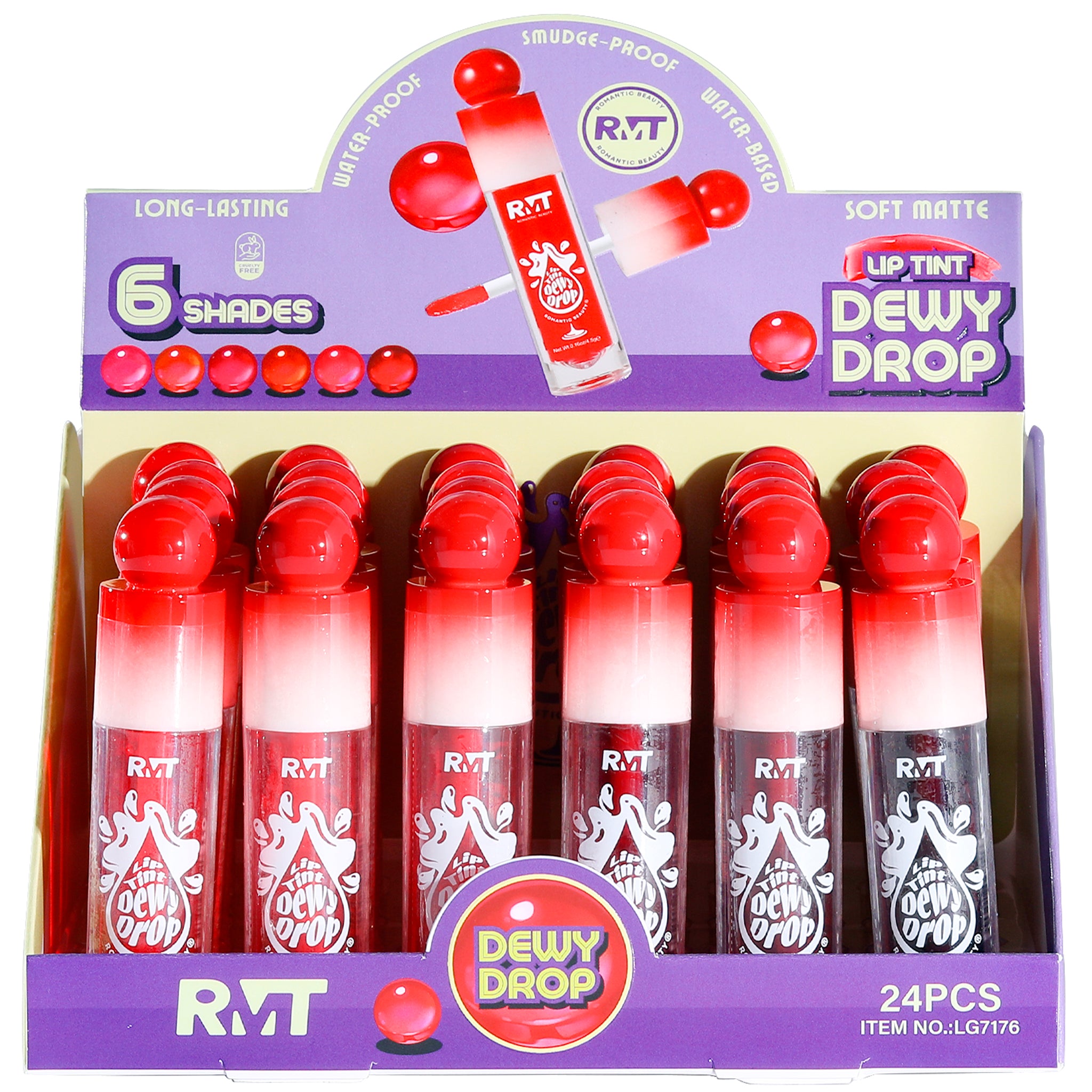 (24-pack) Romantic Beauty Dewy Drop Lip Tint