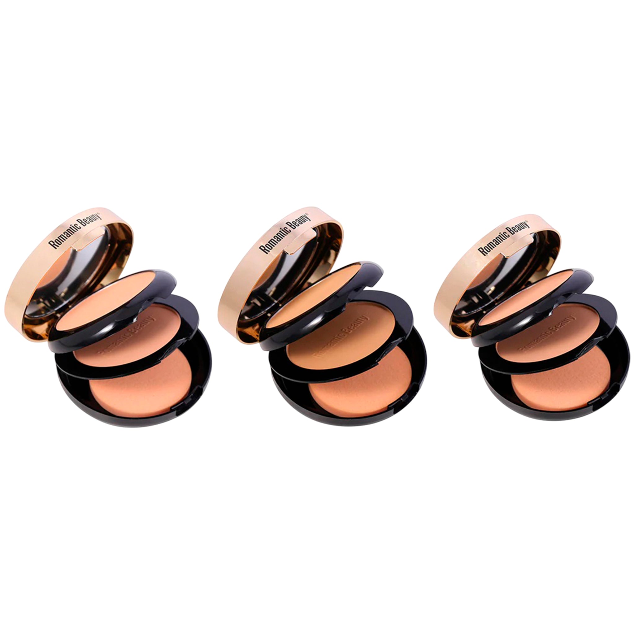 (12-pack) Romantic Beauty Double Cake Compact Powder - Thumbnail 2