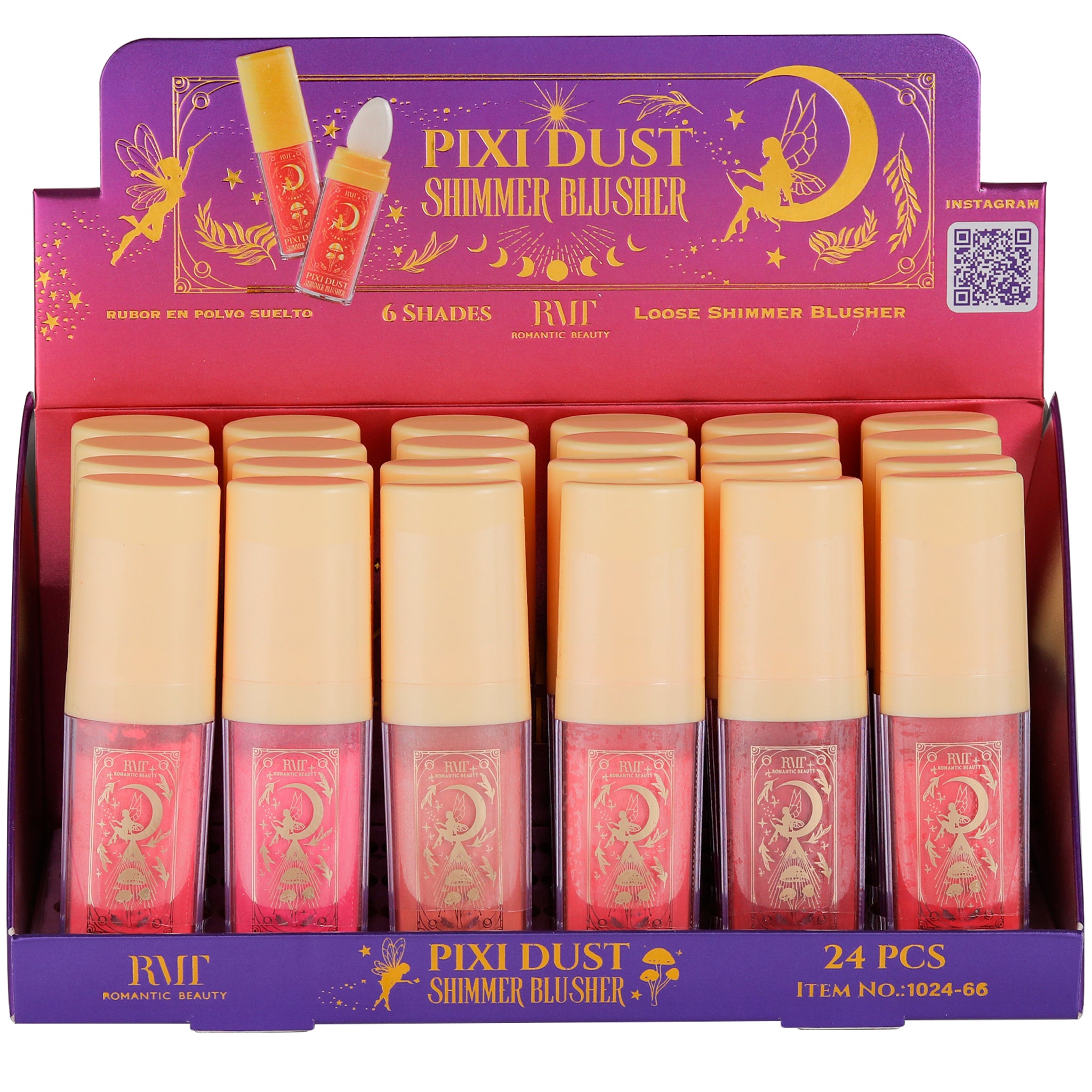 (24-pack) Romantic Beauty Pixi Dust Shimer Blusher