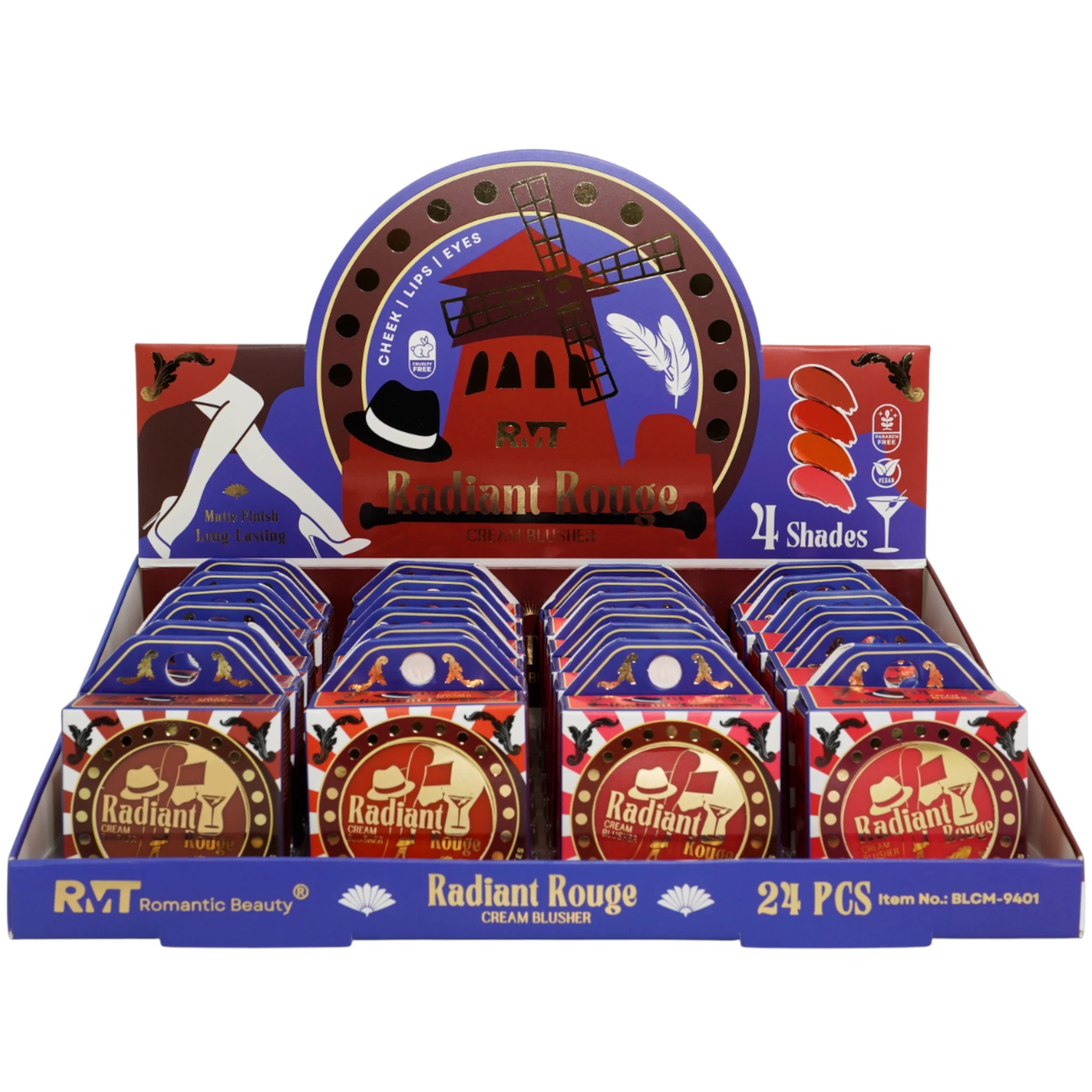(24-pack) Romantic Beauty Radiant Rouge Cream Blusher
