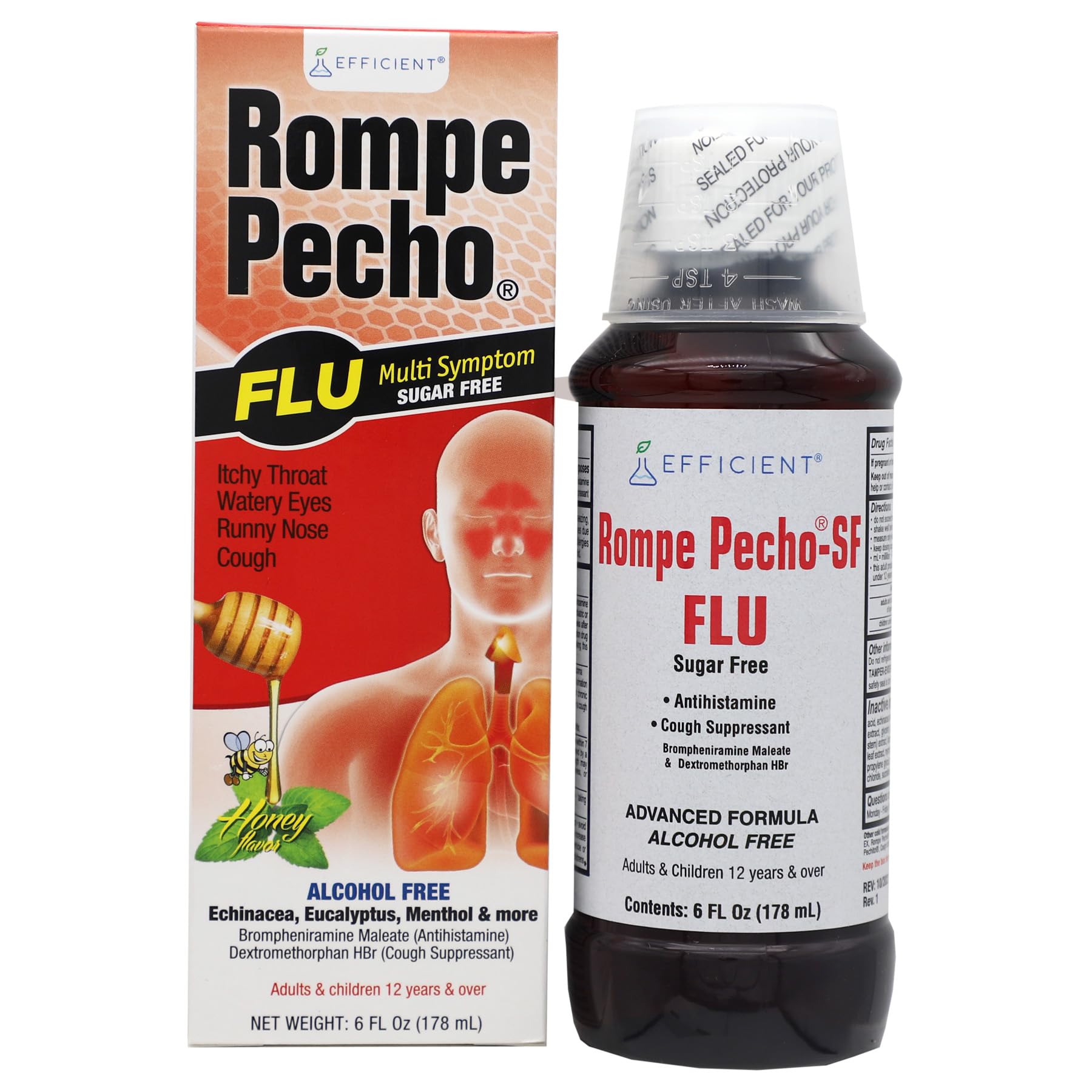 Rompe Pecho Sf Flu Cold and Flu Syrup 6 oz - Thumbnail 3