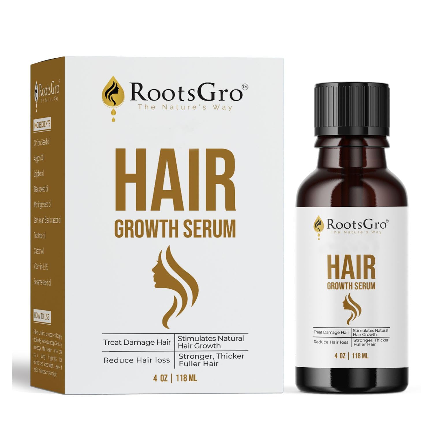 Rootsgro Hair Growth Serum 4 oz