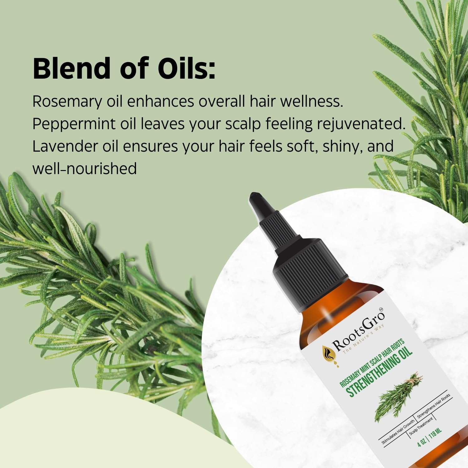 Rootsgro Rosemary Mint Oil 4 oz - Thumbnail 3