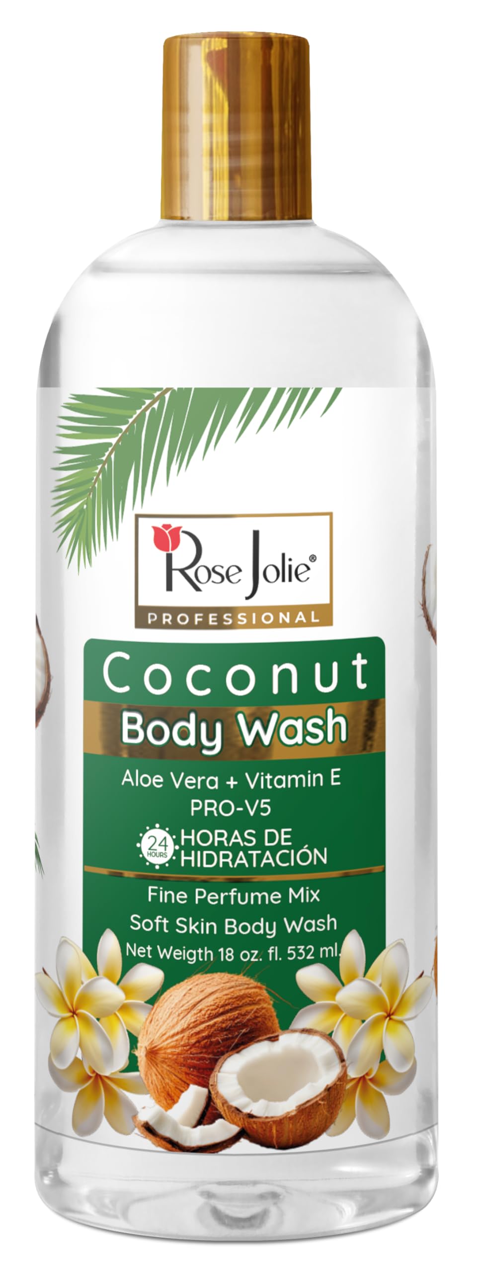 Rose Jolie Bdy Wsh Coconut 18