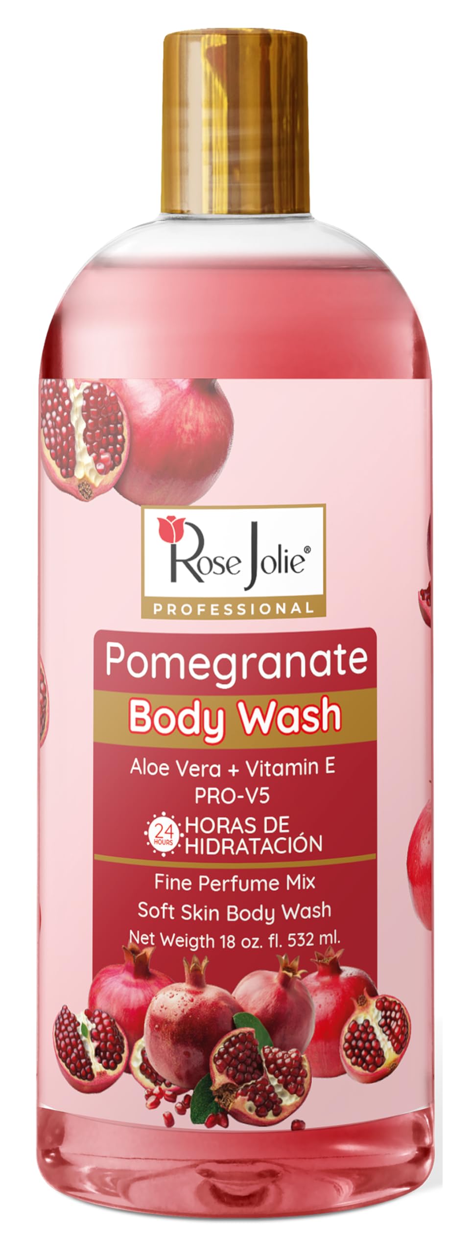 Rose Jolie Bdy Wsh Pomegran 18