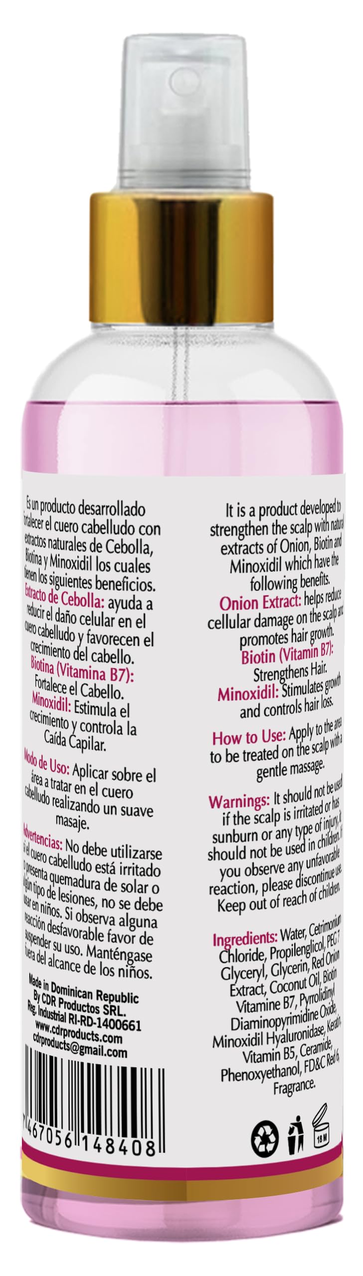 Rose Jolie Onion Hr Lotn 4.5 oz - Thumbnail 2