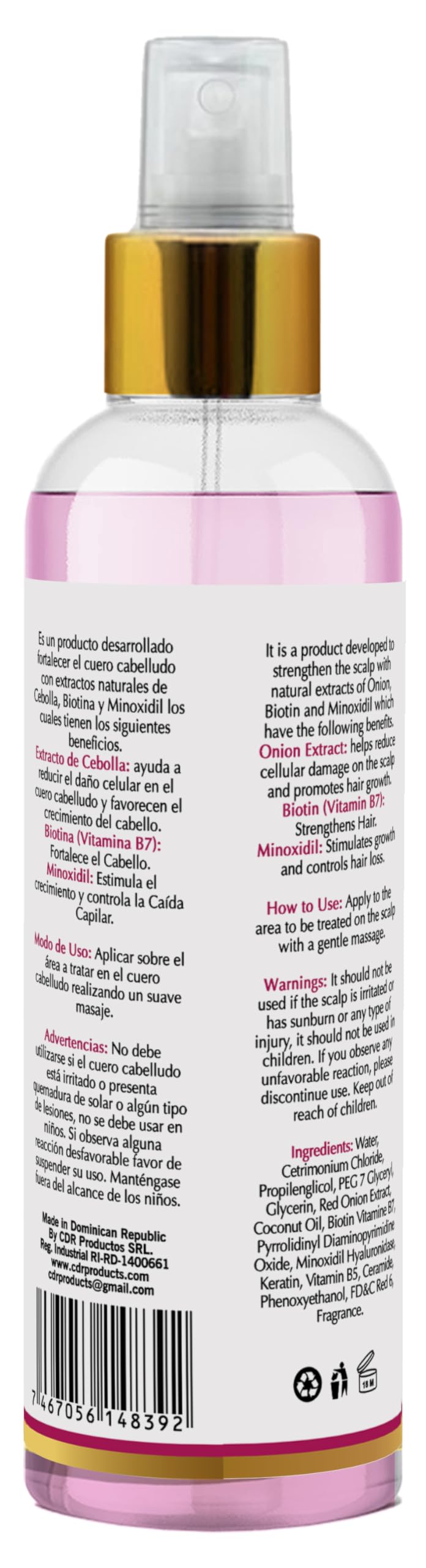 Rose Jolie Onion Biotin Hair Tonic | Fall Control Growth Support | Strengthens - Thumbnail 2