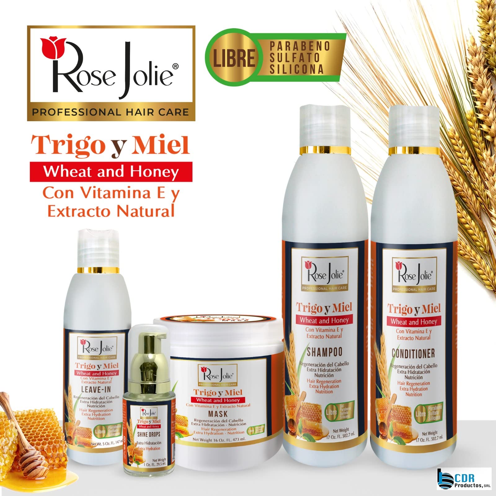 Rose Jolie Deep Hydrating Hair Mask With Wheat Honey Deep Conditioner for Dry - Thumbnail 2
