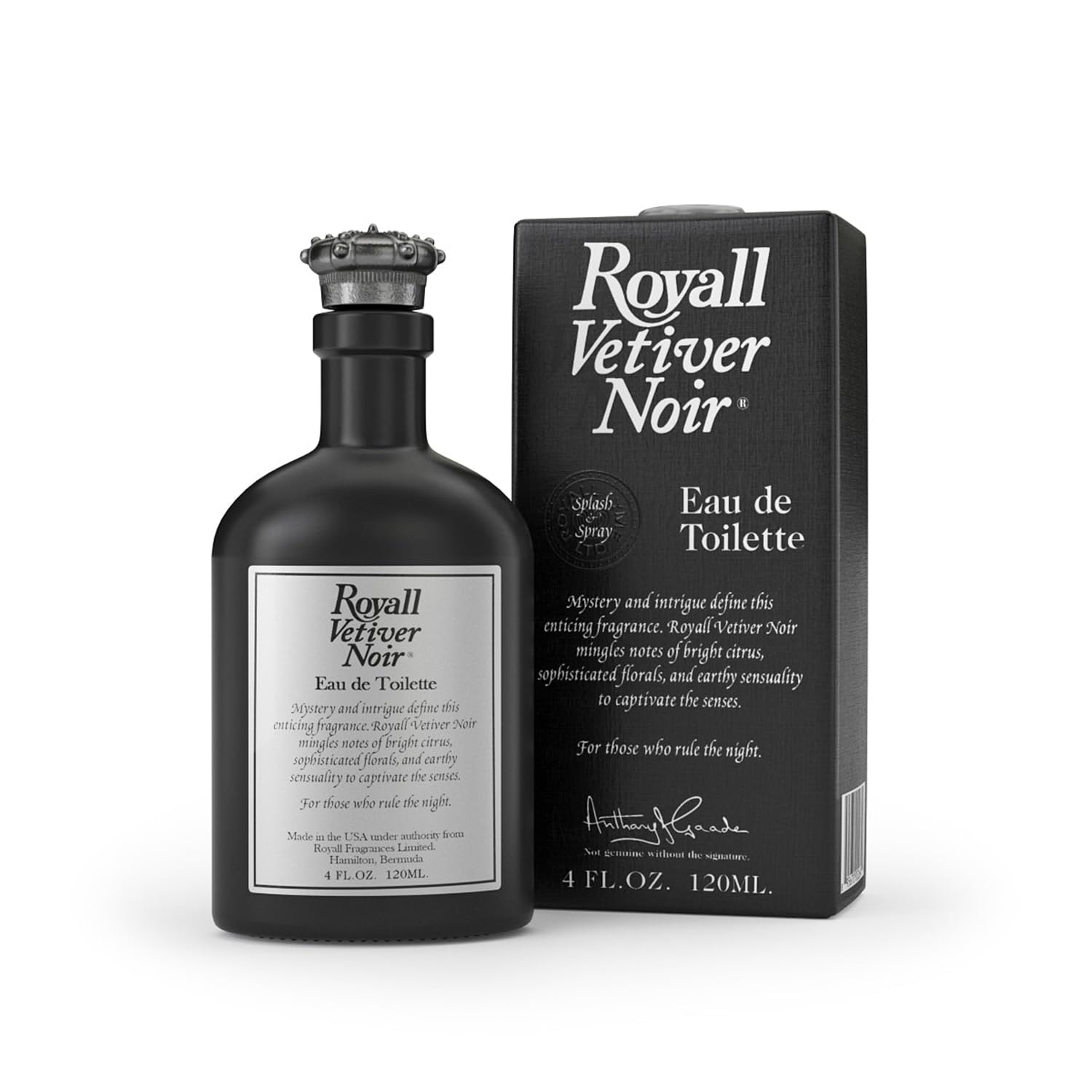 Royall Vetiver Noir Vetiver Amber For Men EDT 4 oz