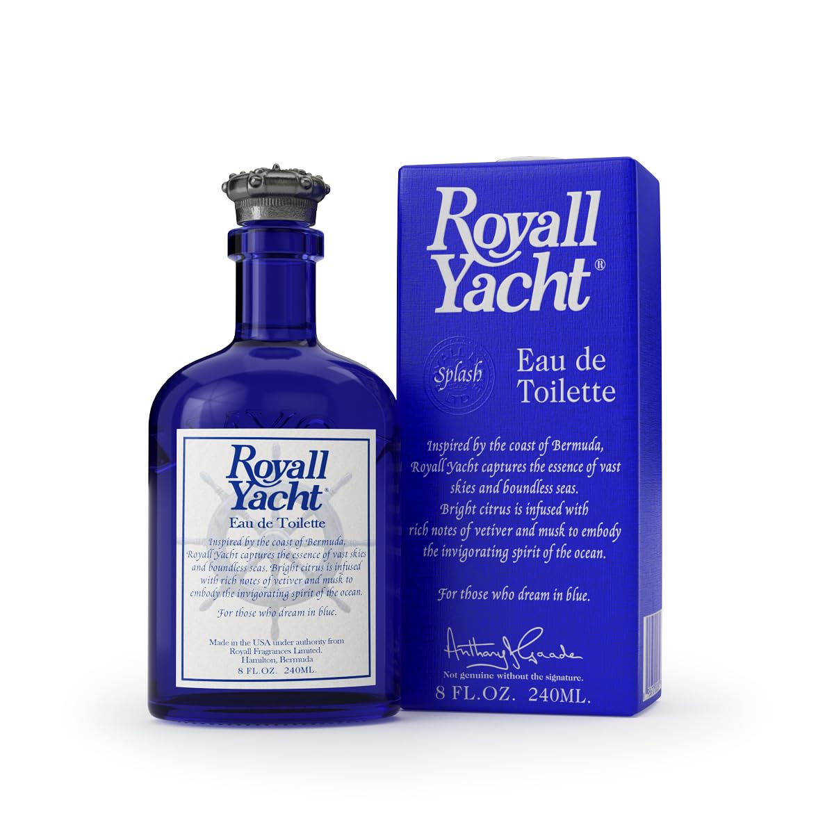 Royall Yacht Marine Citrus Vetiver Splash For Men EDT 8 oz - Thumbnail 3