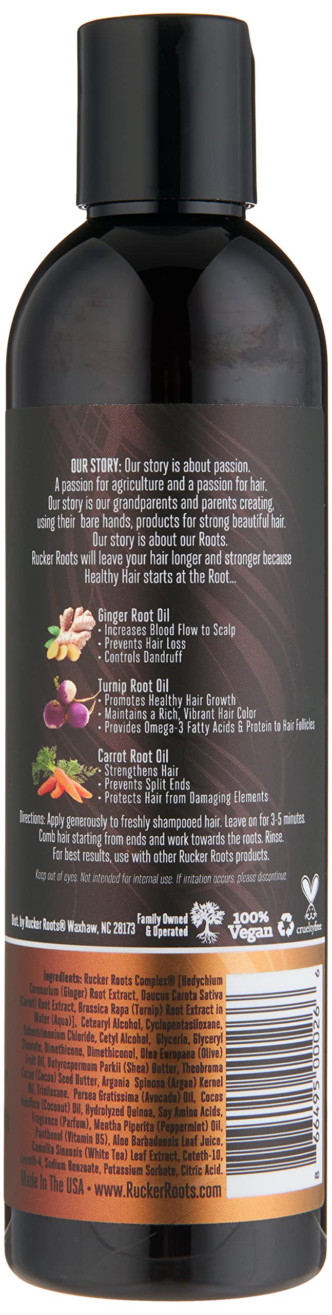 Rucker Roots Detangling Conditioner |turnip Carrot Ginger Root Oils| for All - Thumbnail 2