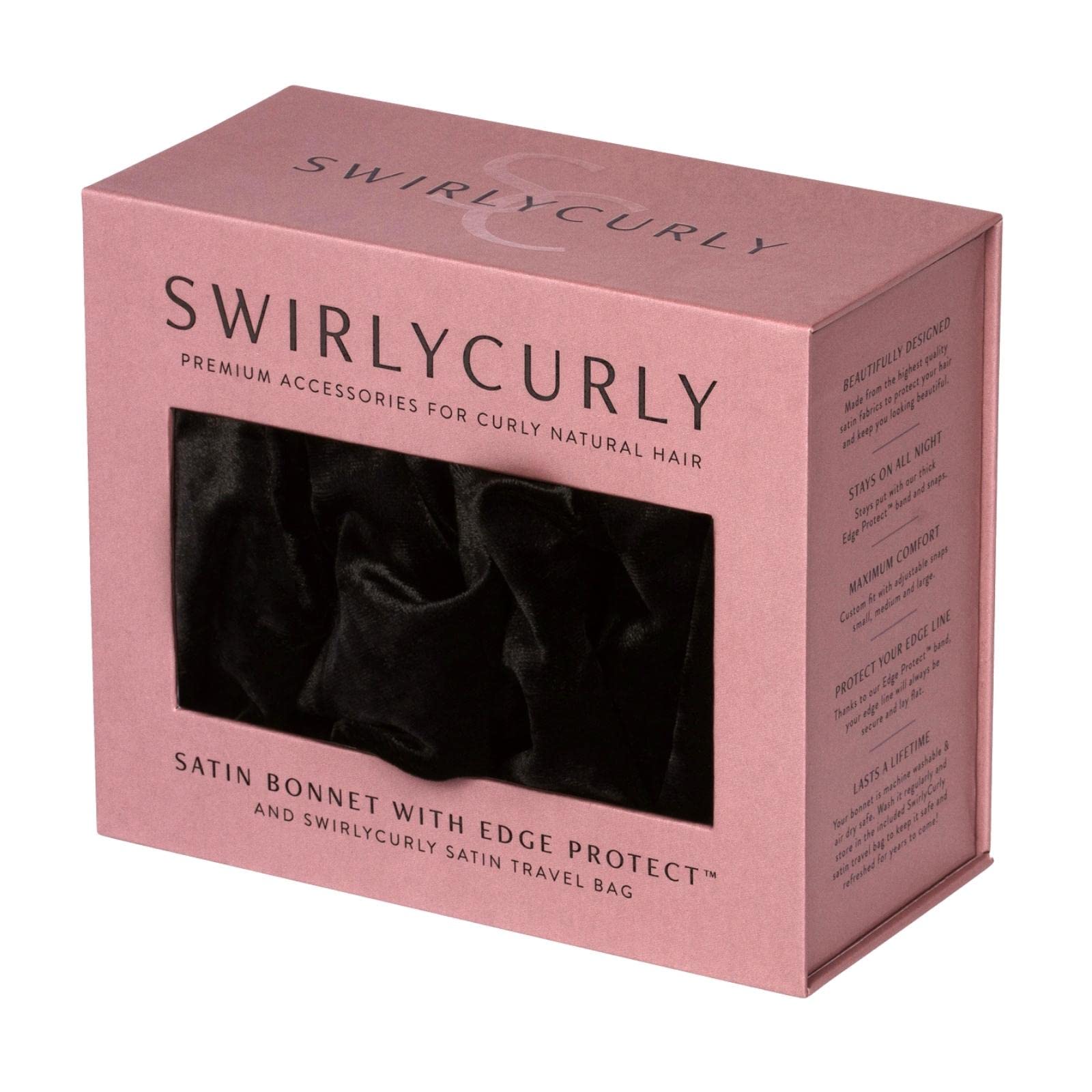 Hair Bonnet for Thick Natural Curly Hair | No Slip No Stain Satin Velvet Sleep - Thumbnail 2