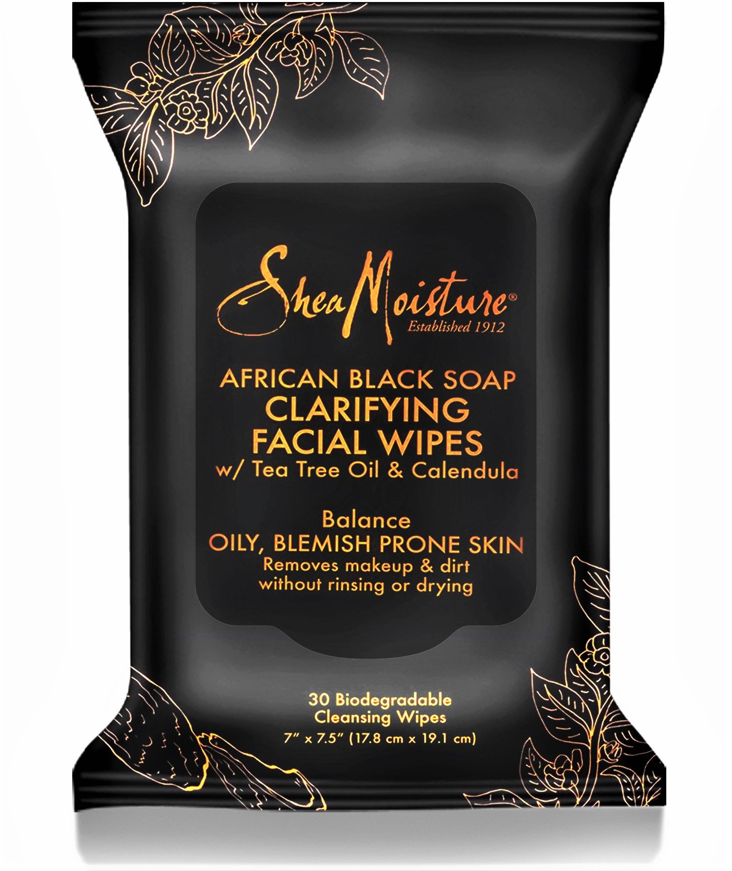 Sheamoisture African Black Soap Clarifying Facial Wipes 30 Ct - Thumbnail 3