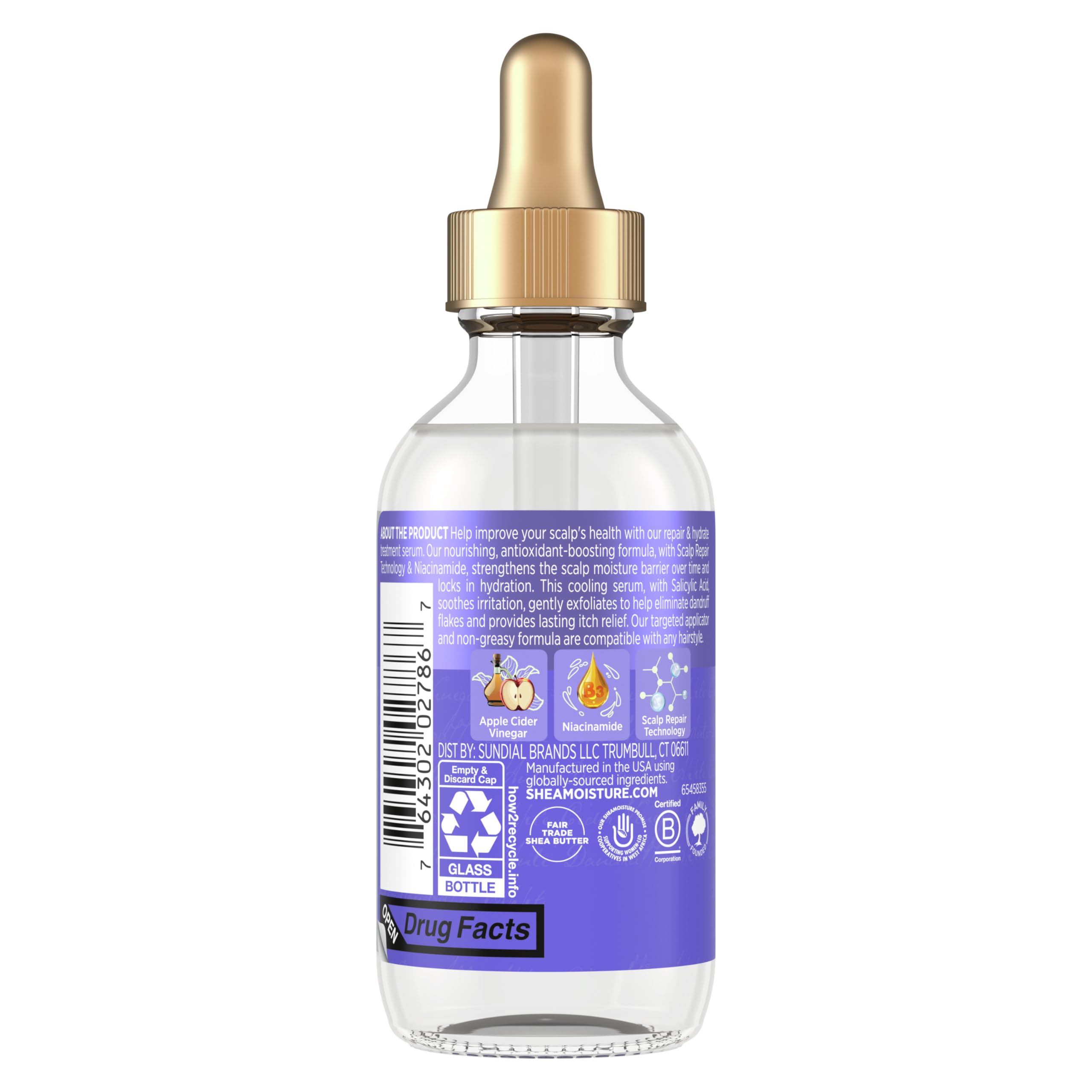 Shea Moisture Scalp Repair Hydrate Anti Dandruff Serum With Salicylic Acid and - Thumbnail 2