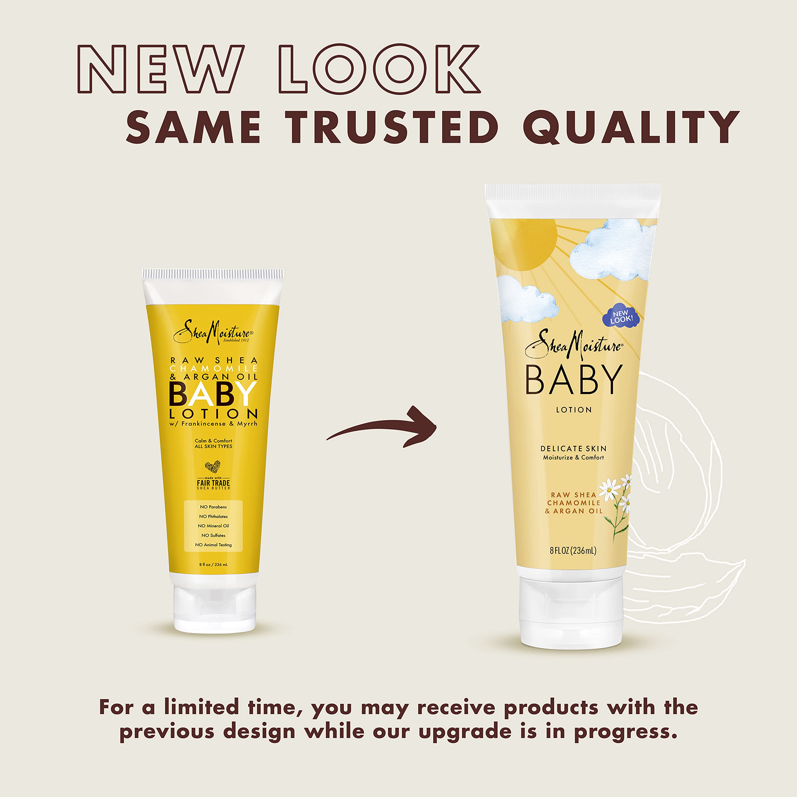 Sheamoisture Moisturizing Baby Lotion Raw Shea Chamomile and Argan Oil 8 oz - Thumbnail 2