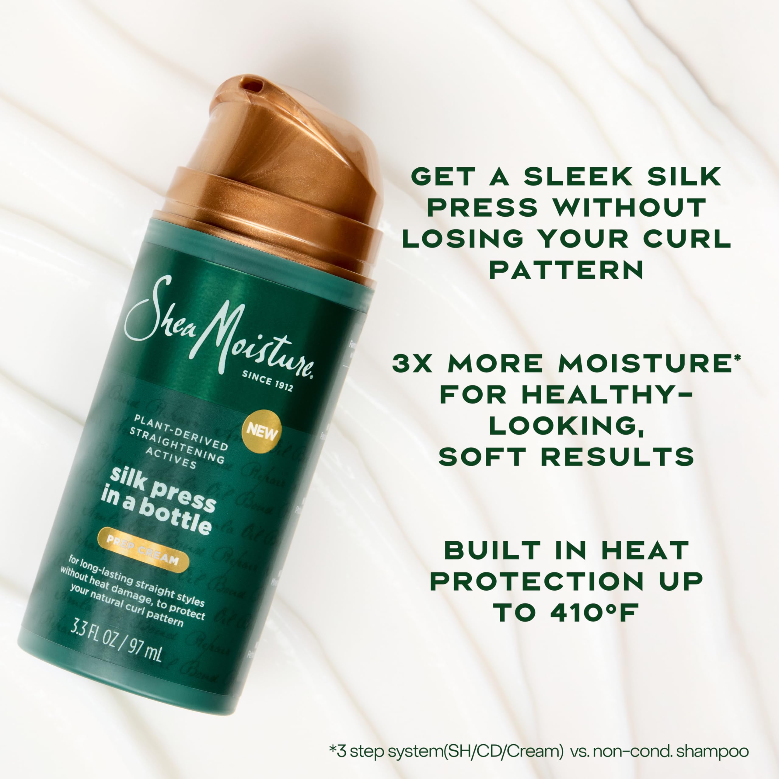 Sheamoisture Silk Press Prep Cream With Plant Derived Straightening Actives - Thumbnail 3