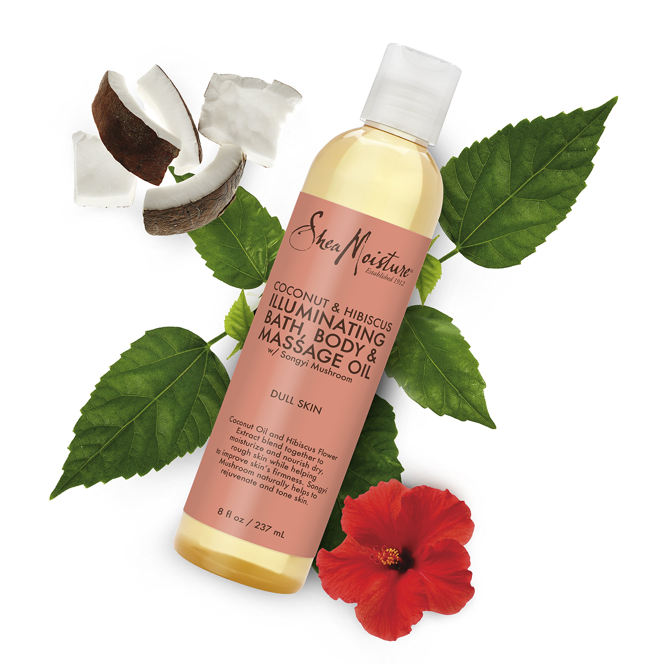 Shea Moisture Coconut Hibiscus Massage Oil and Body Oil for Dry Skin Bath Oil - Thumbnail 2