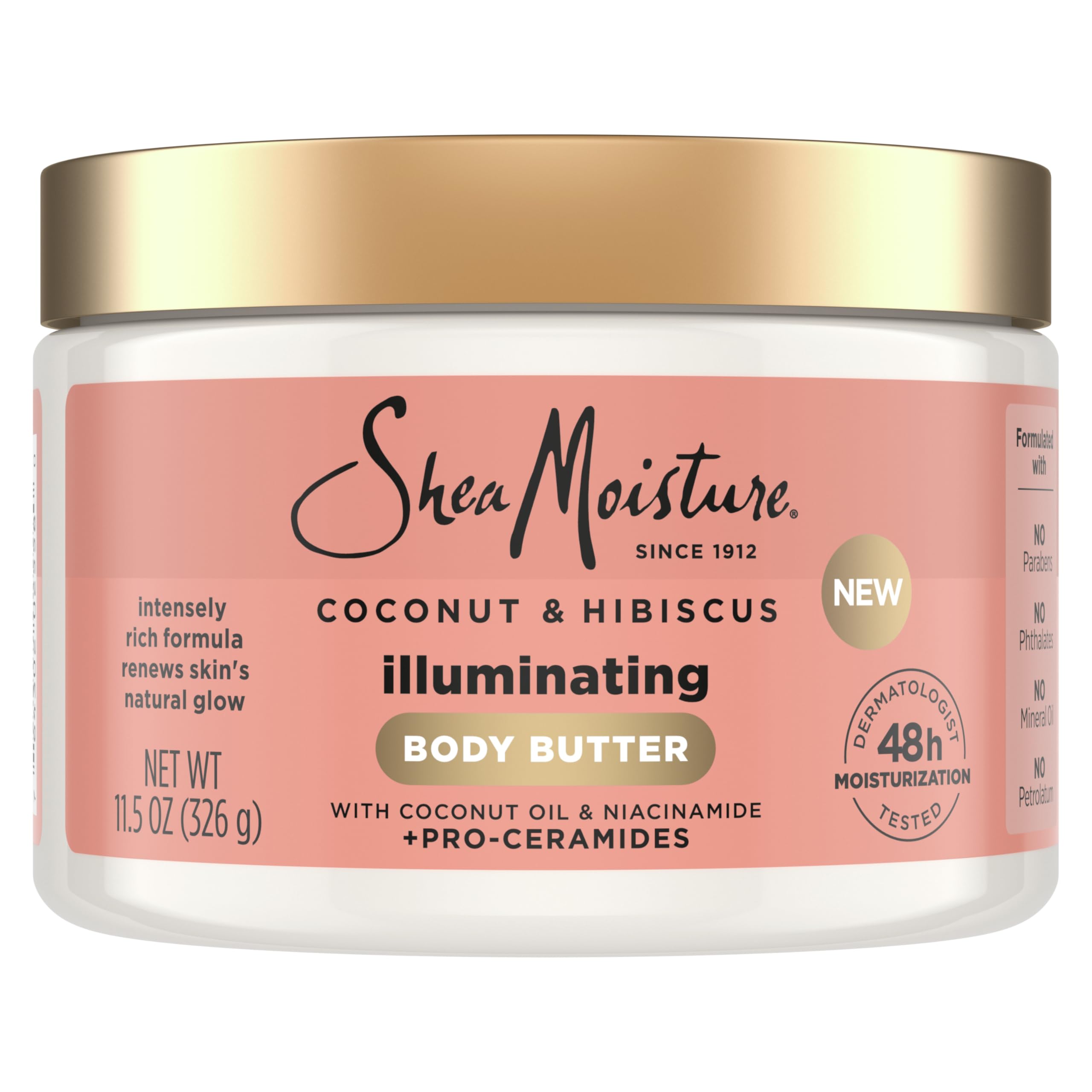 Sheamoisture Illuminating Body Butter With Coconut Hibiscus Niacinamide and Pro