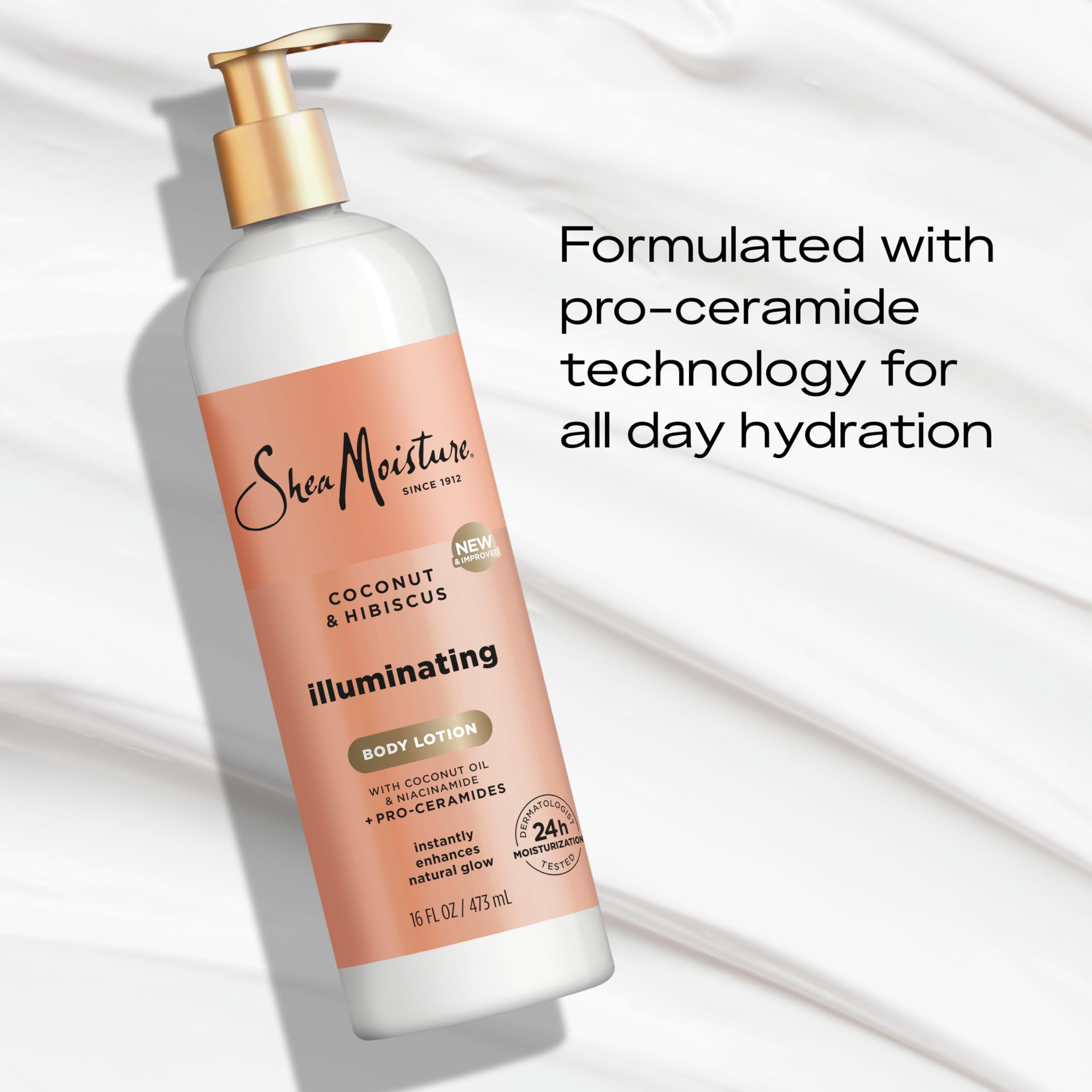 Sheamoisture Illuminating Moisturizing Body Lotion Coconut Oil Hibiscus Dry - Thumbnail 3