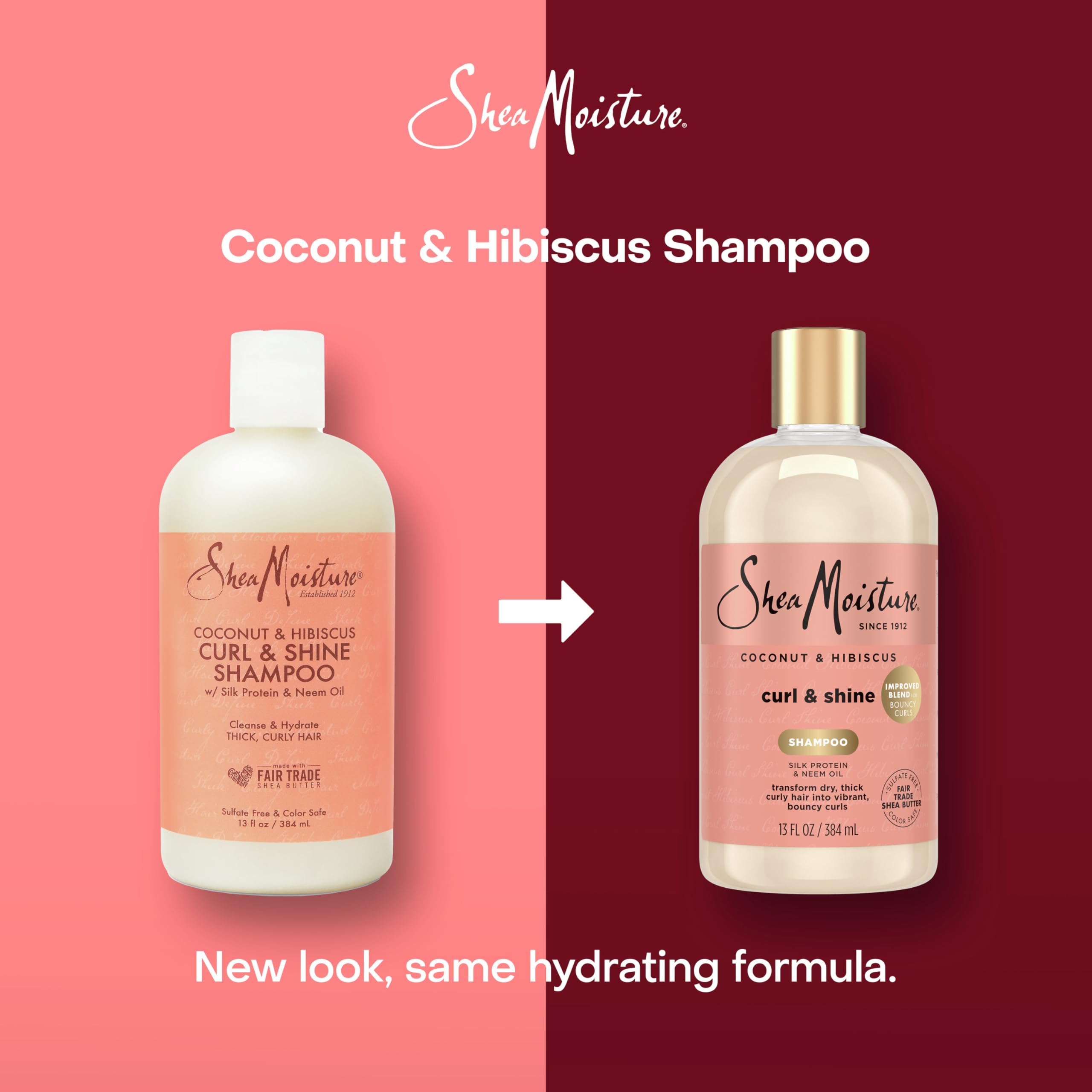 Sheamoisture Curl and Shine Coconut Shampoo Coconut Hibiscus for Curly Hair - Thumbnail 3