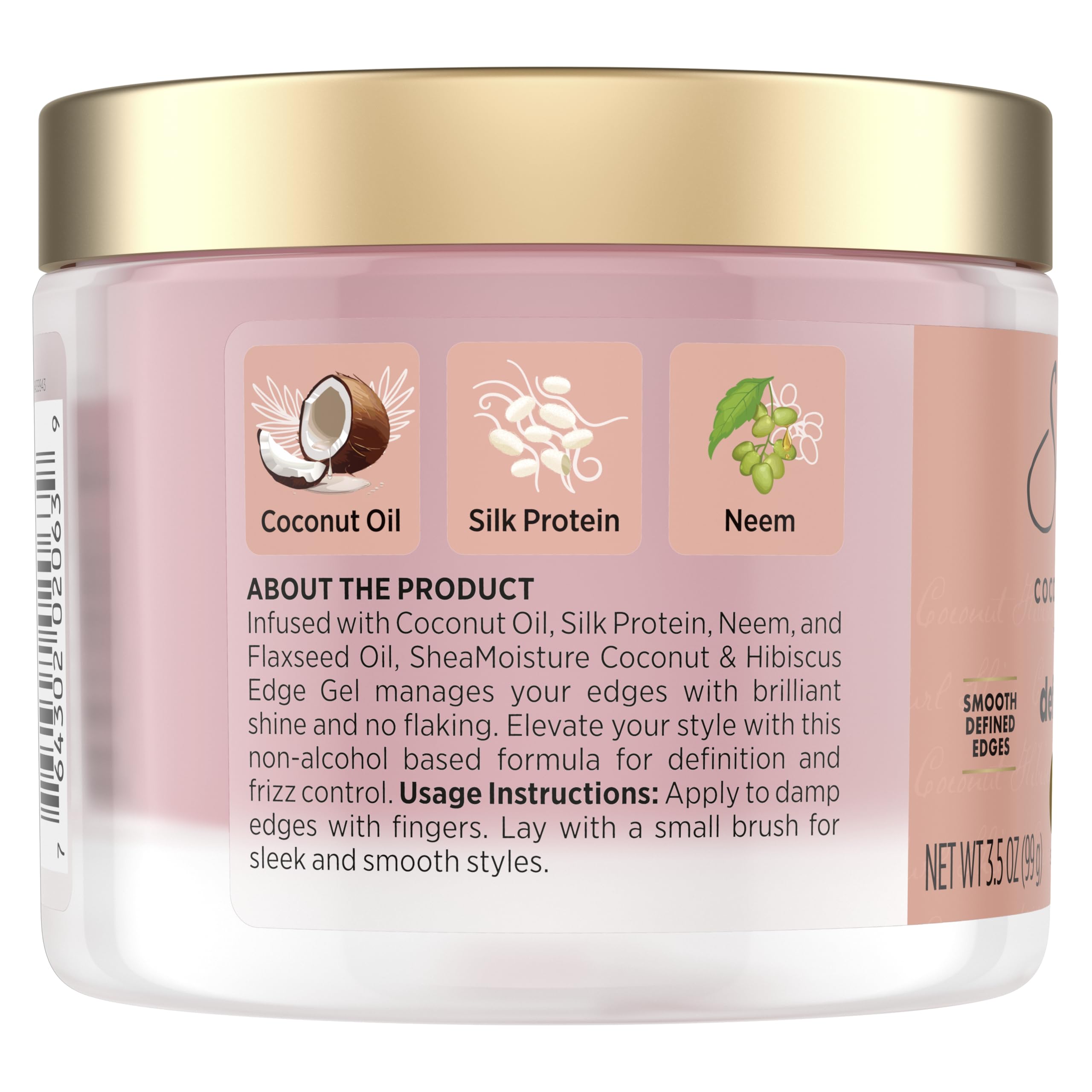 Shea Moisture Define Shine Edge Gel + Flaxseed Coconut Hibiscus Holds and - Thumbnail 2