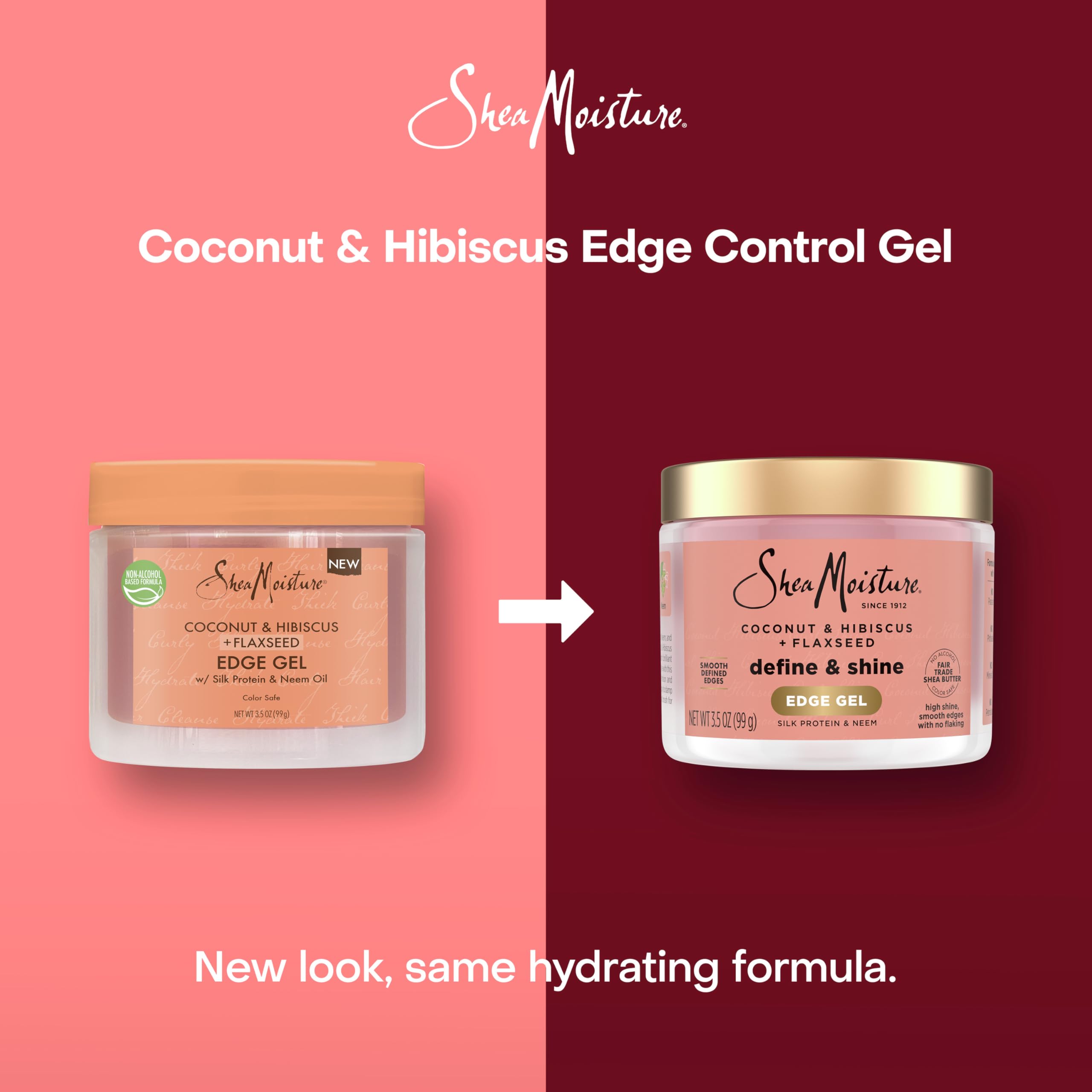 Shea Moisture Define Shine Edge Gel + Flaxseed Coconut Hibiscus Holds and - Thumbnail 3