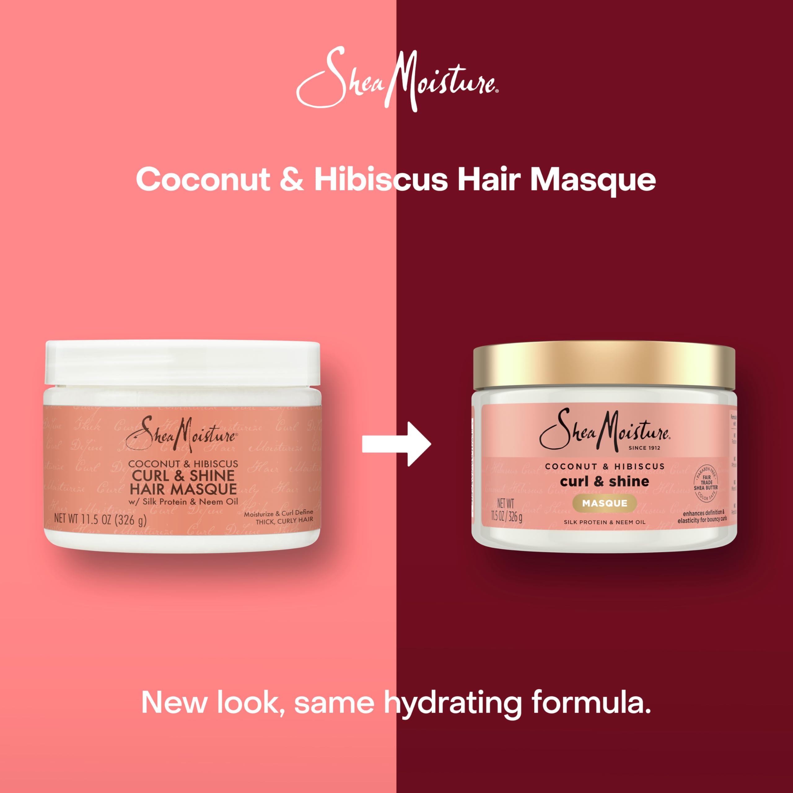 Sheamoisture Hair Mask Coconut Hibiscus 11.5 oz - Thumbnail 3