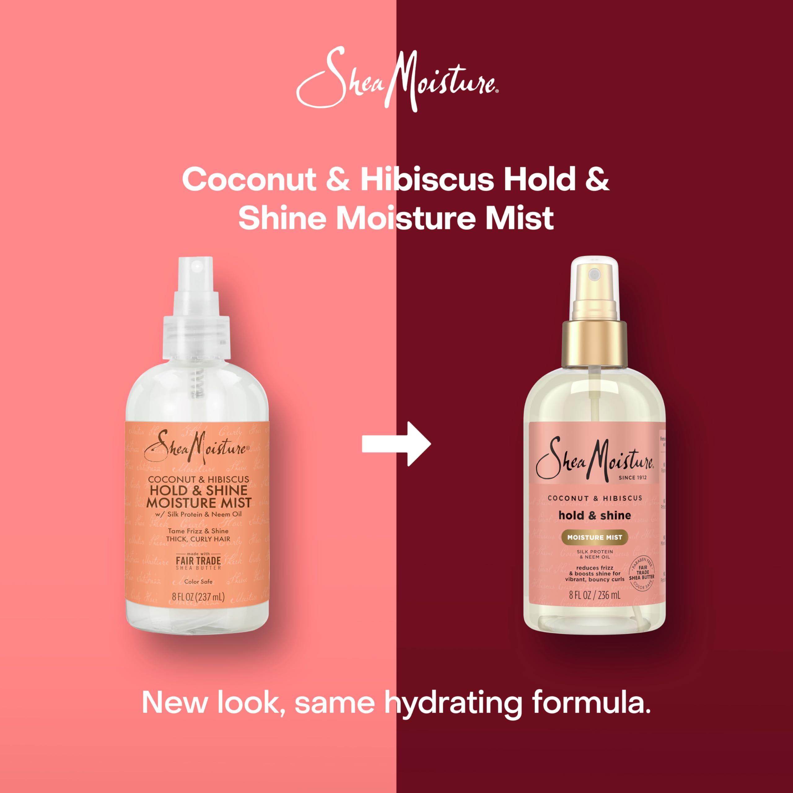 Sheamoisture Hold and Shine Moisture Mist for Thick Curly Hair Coconut and - Thumbnail 3