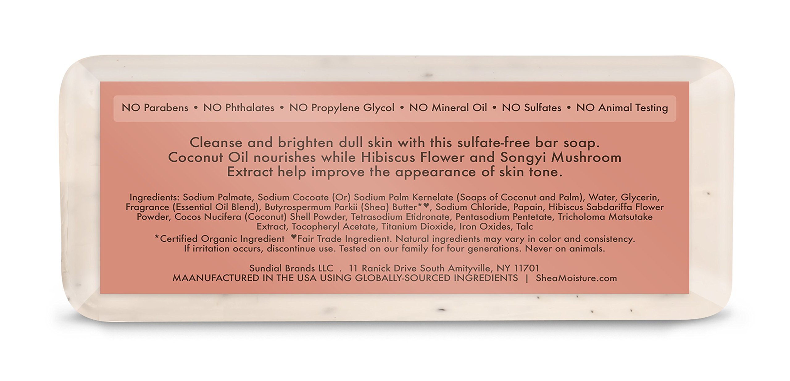 Sheamoisture Bar Soap Coconut Hibiscus Glowing Radiance 8 oz - Thumbnail 3