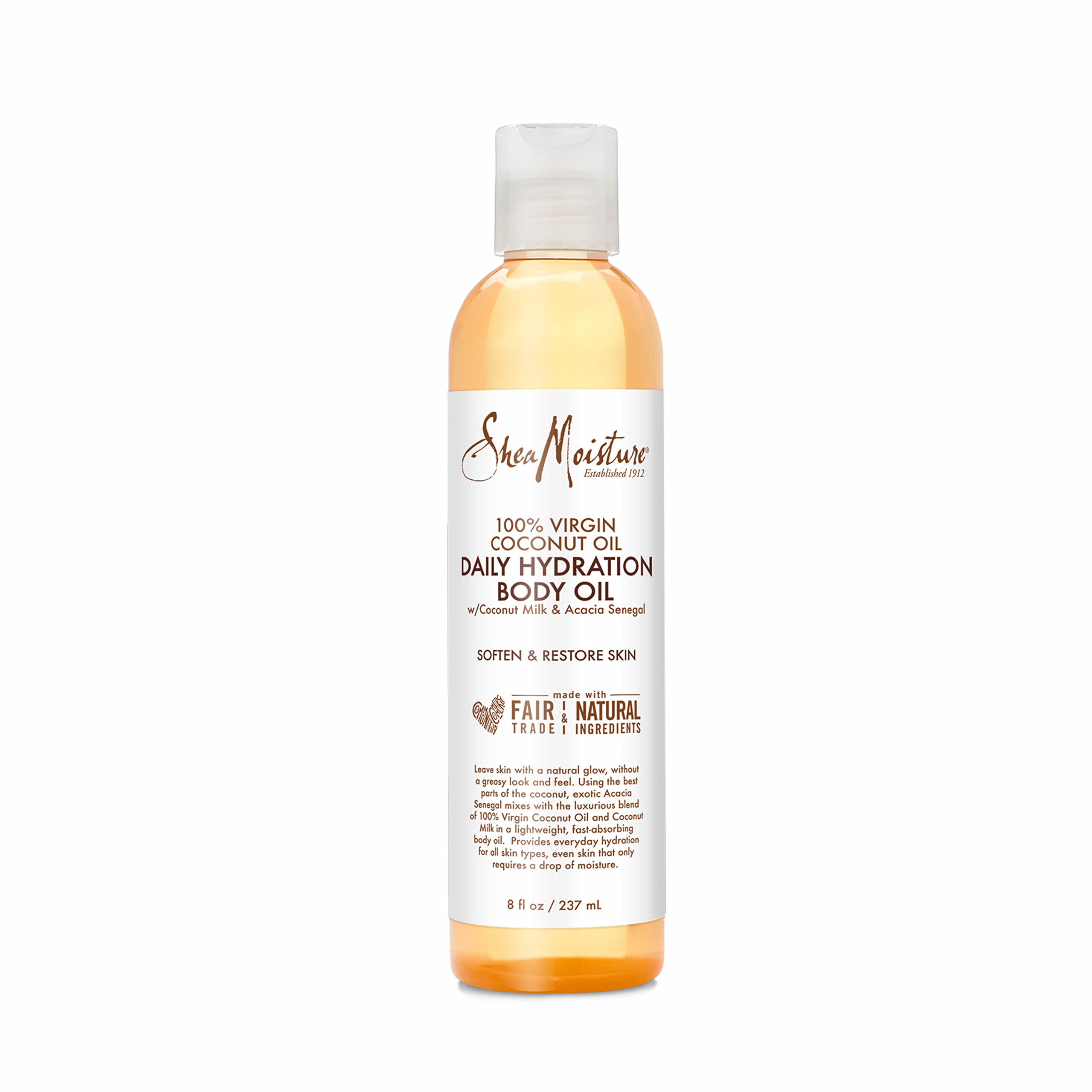 Sheamoisture Daily Hydration Body Oil Virgin Coconut Oil for Dry Skin 8 oz