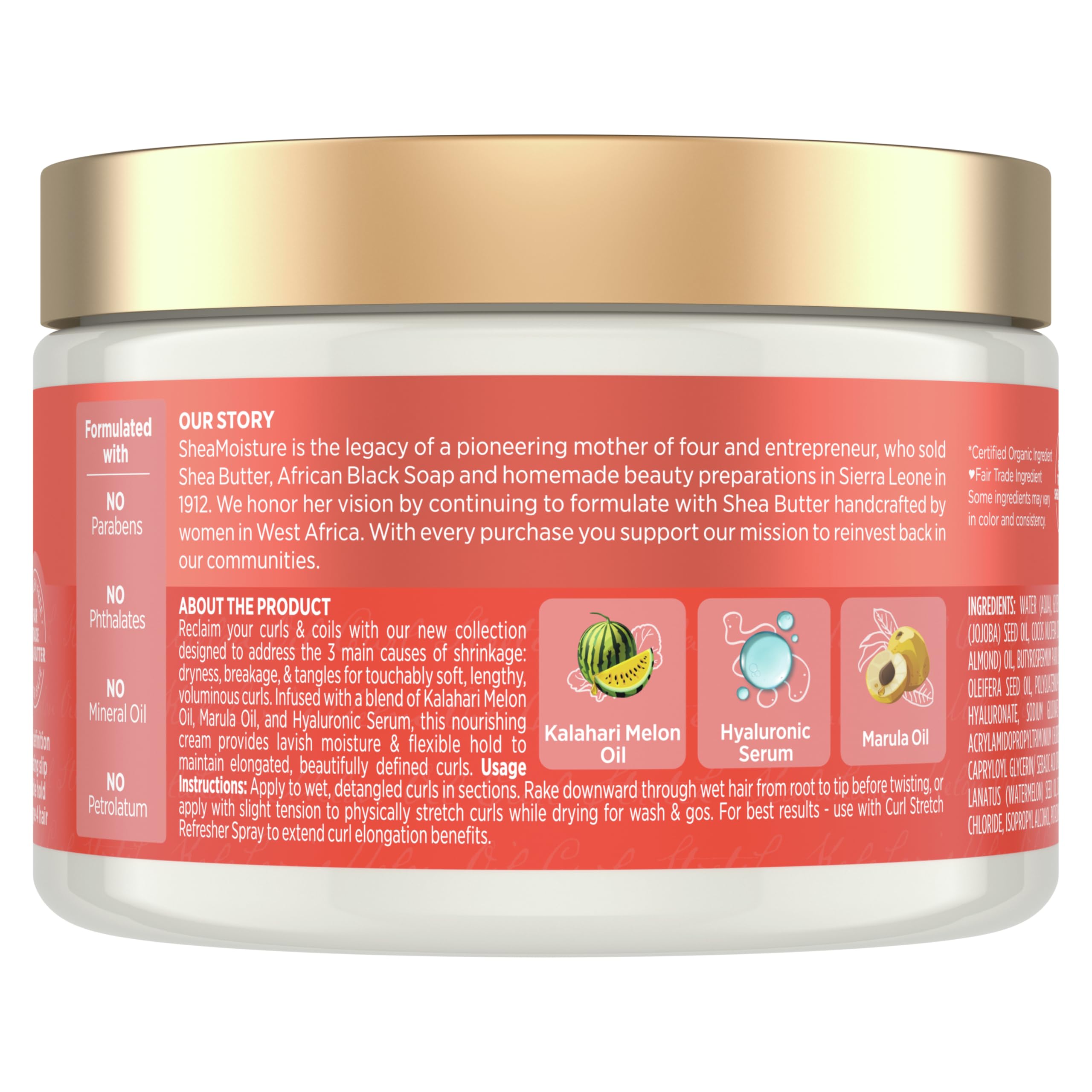 Sheamoisture Curl Stretch Volumizing Hair Curl Styling Cream With Hydrating - Thumbnail 2