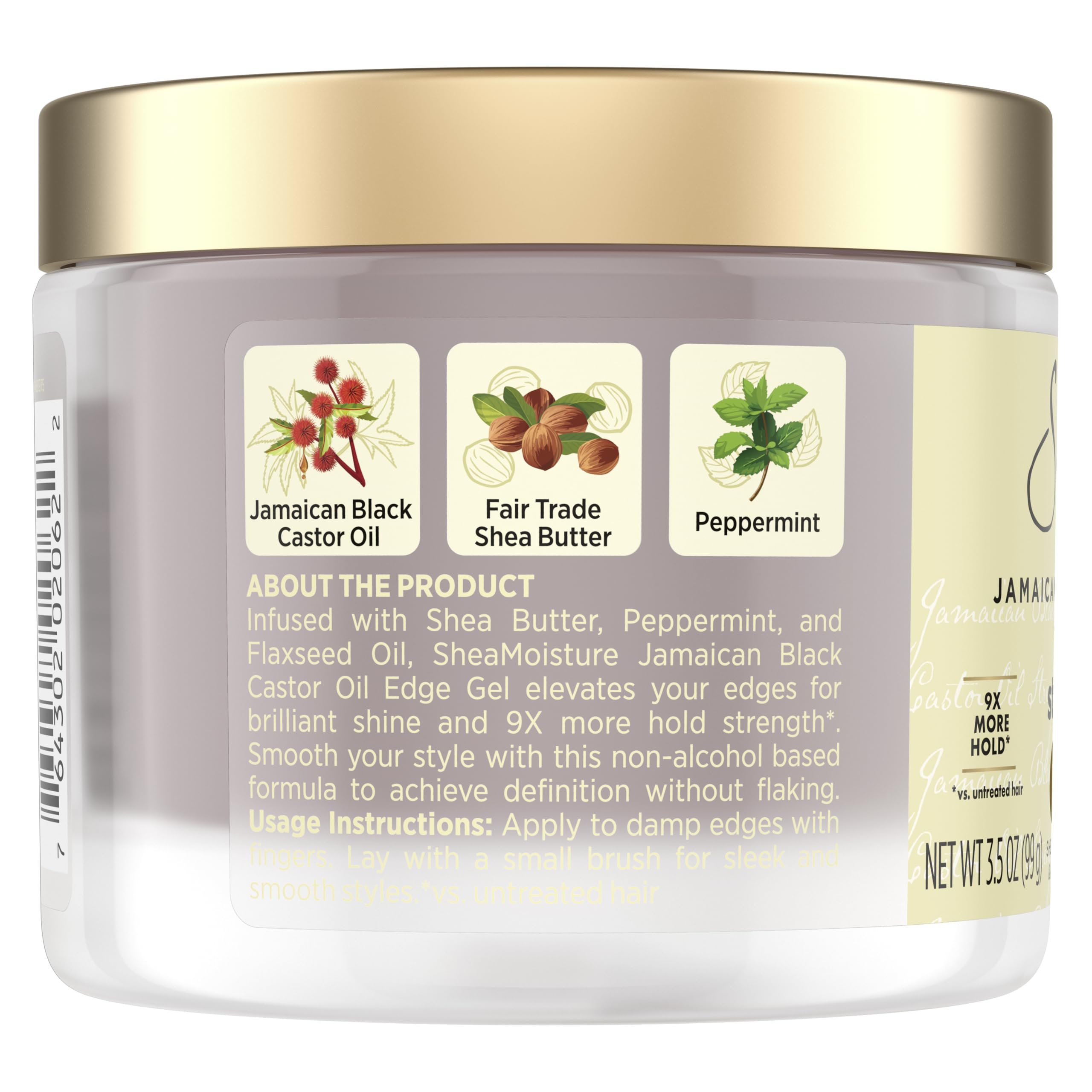 Sheamoisture Edge Control Strong Hold Edge Gel + Flaxseed Jamaican Black Castor - Thumbnail 2