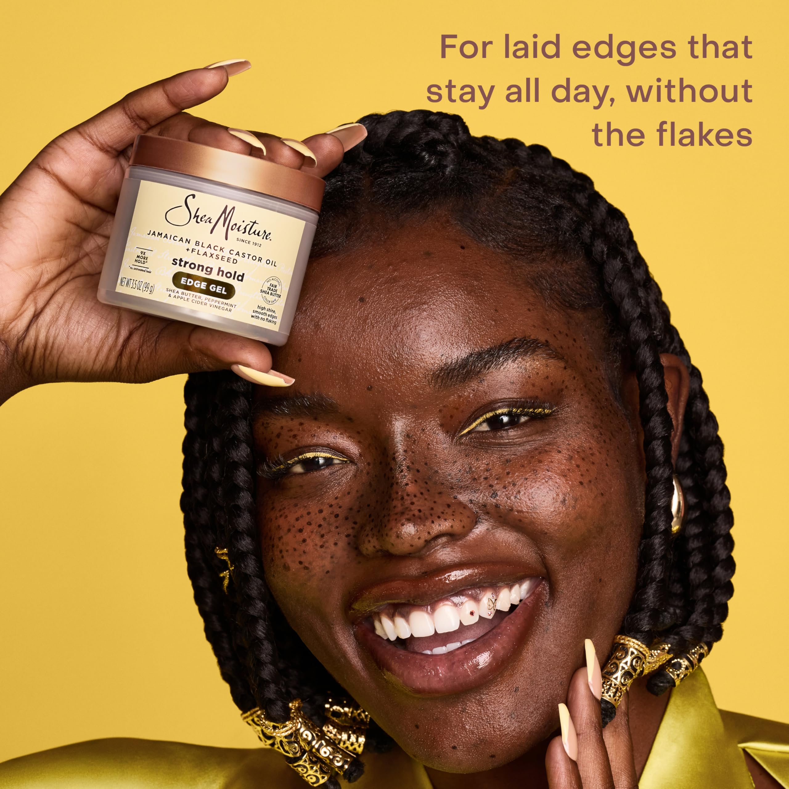 Sheamoisture Edge Control Strong Hold Edge Gel + Flaxseed Jamaican Black Castor - Thumbnail 3