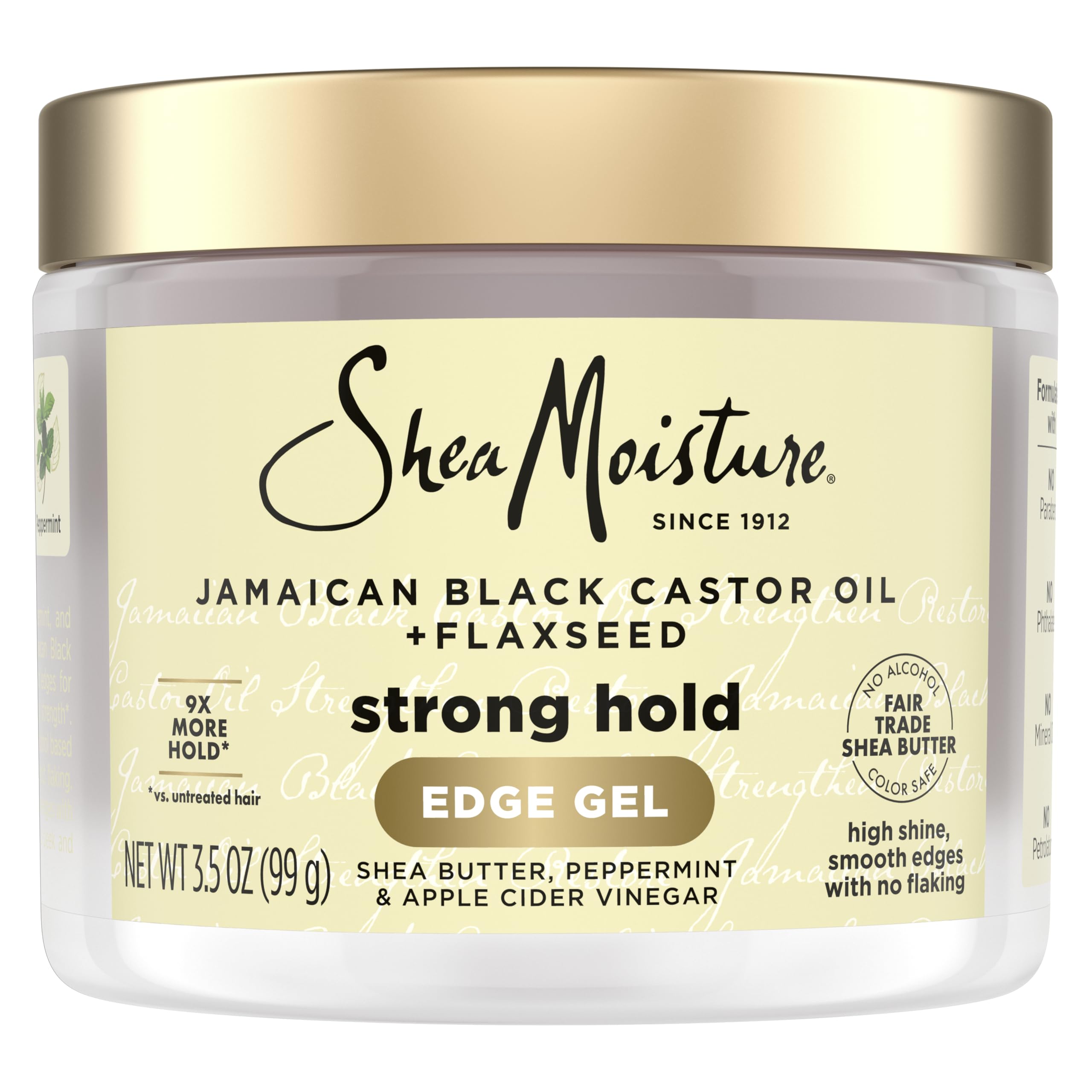 Sheamoisture Edge Control Strong Hold Edge Gel + Flaxseed Jamaican Black Castor