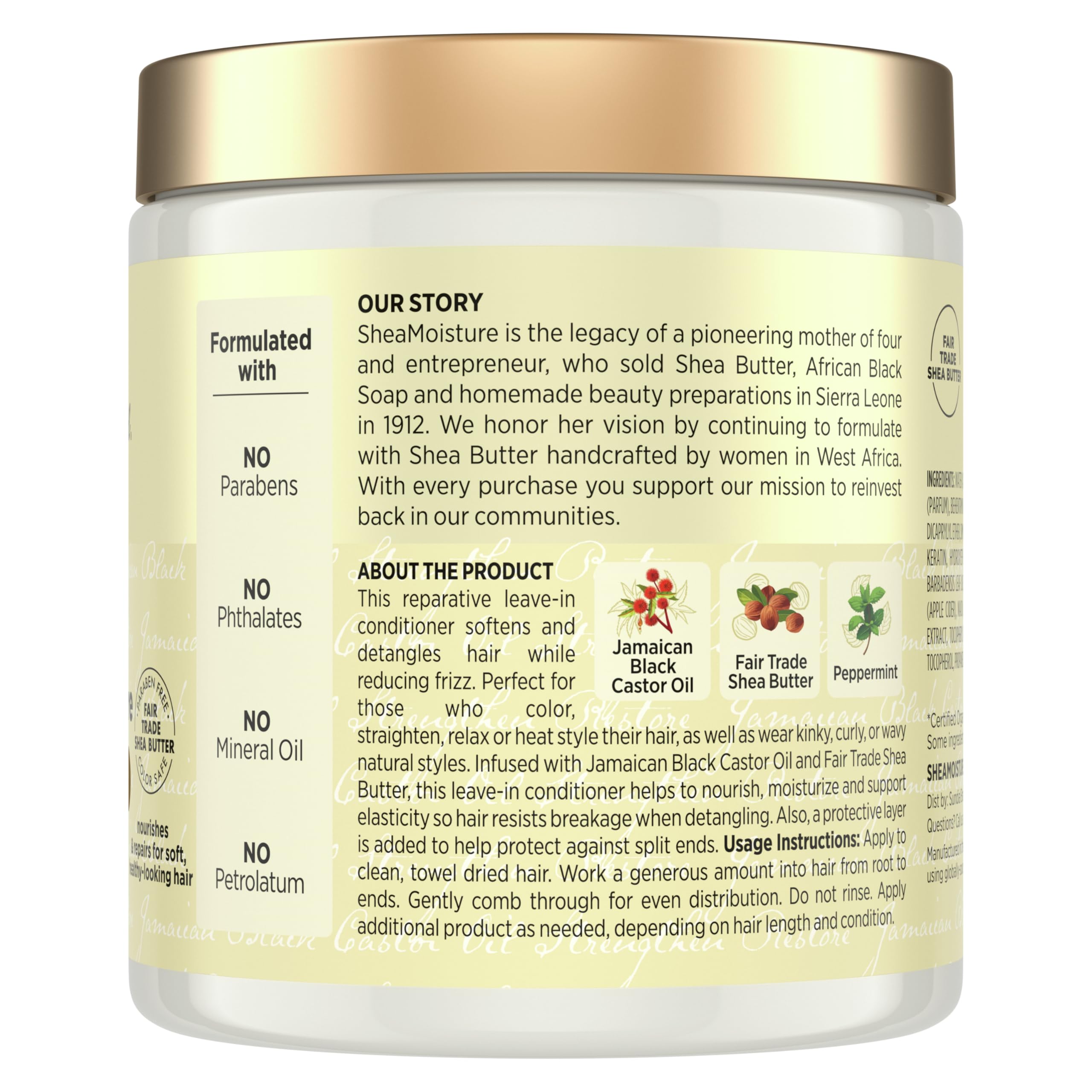 Sheamoisture Leave In Conditioner Jamaican Black Castor Oil Conditioner for - Thumbnail 2