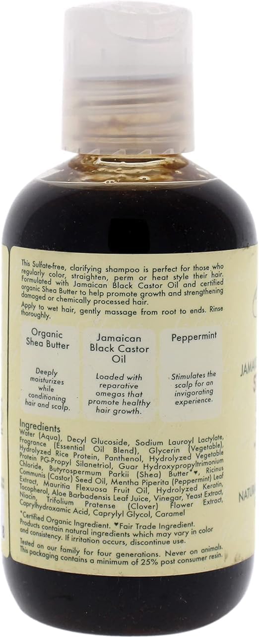 Shea Moisture Jamaican Black Caster Oil Shampoo By for Unisex Shampoo Unisex - Thumbnail 3