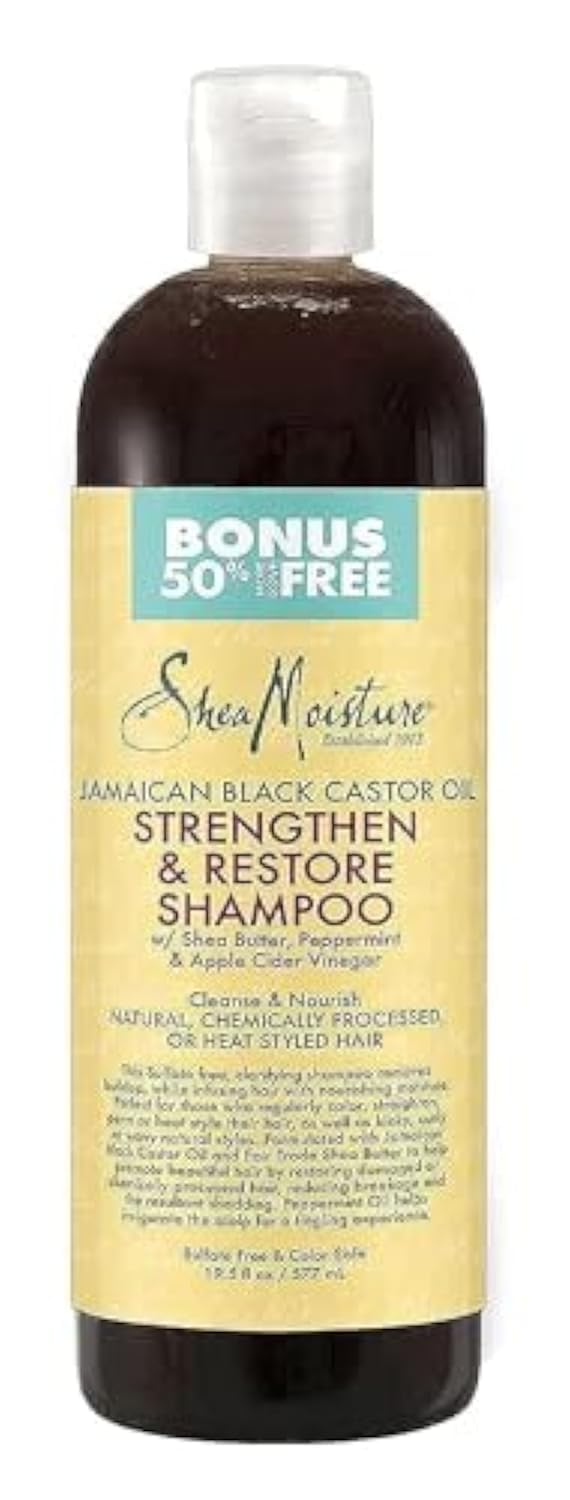Sheamoisture Jamaican Black Castor Oil Strengthen and Restore Shampoo 19.8 Fl Oz