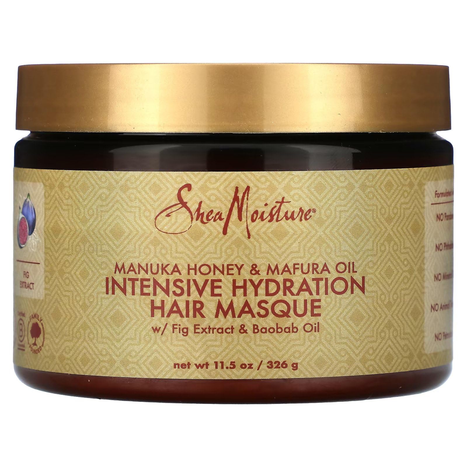 Sheamoisture Intensive Hydration Hair Masque Manuka Honey Mafura Oil 11.5 Fl Oz - Thumbnail 2