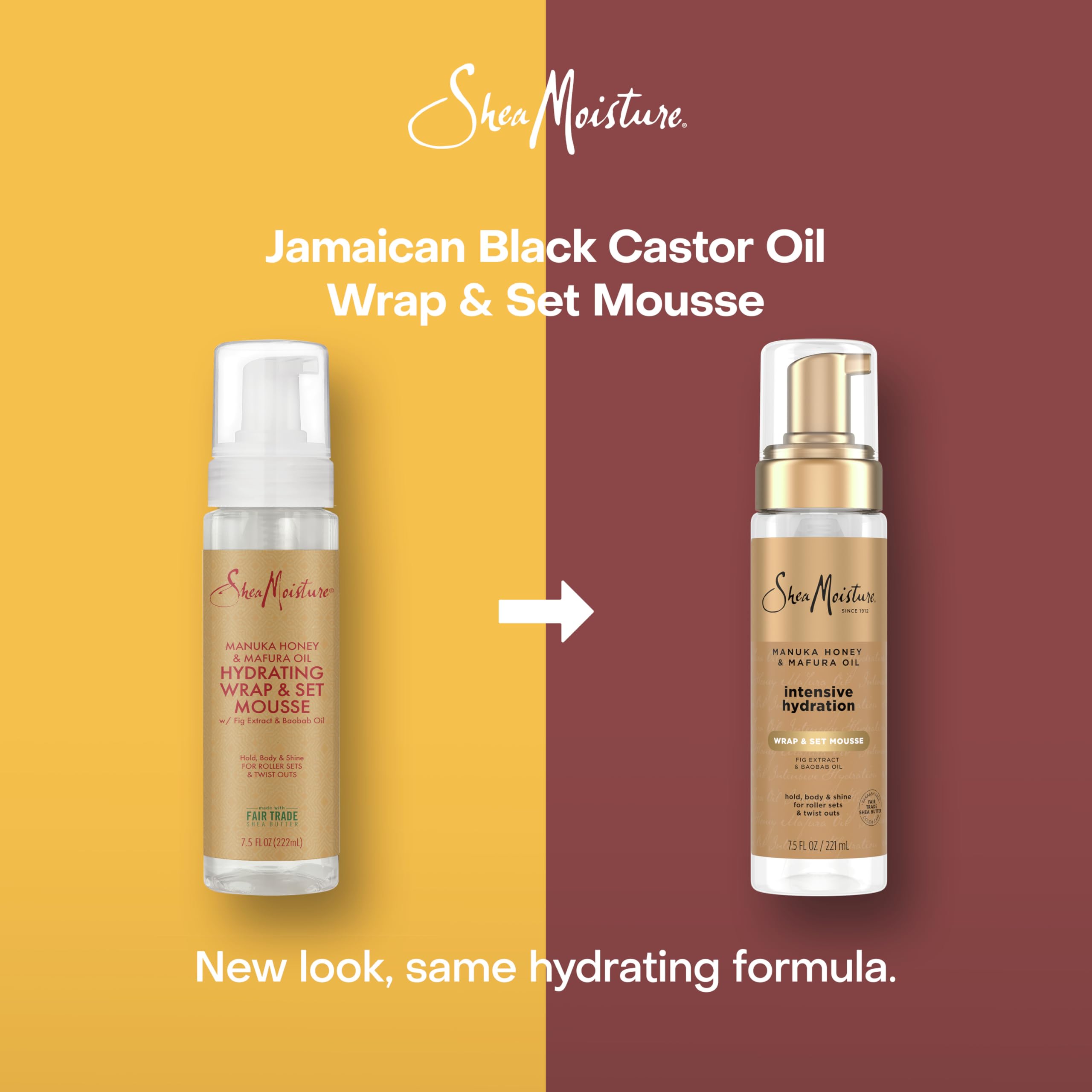 Shea Moisture Manuka Honey Mafura Oil Wrap Set Mousse Hydrating Made for Hold - Thumbnail 3